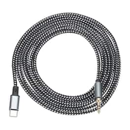 Unique Bargains - 6.7ft USB-C to 3.5mm TRS Audio Aux Cable for HiFi Sound on Phone, Laptop & Car Stereo - Black