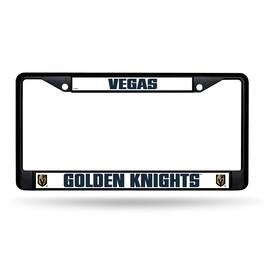 Rico Industries - Las Vegas Golden Knights NHL Black Metal License Plate Frame - Multi