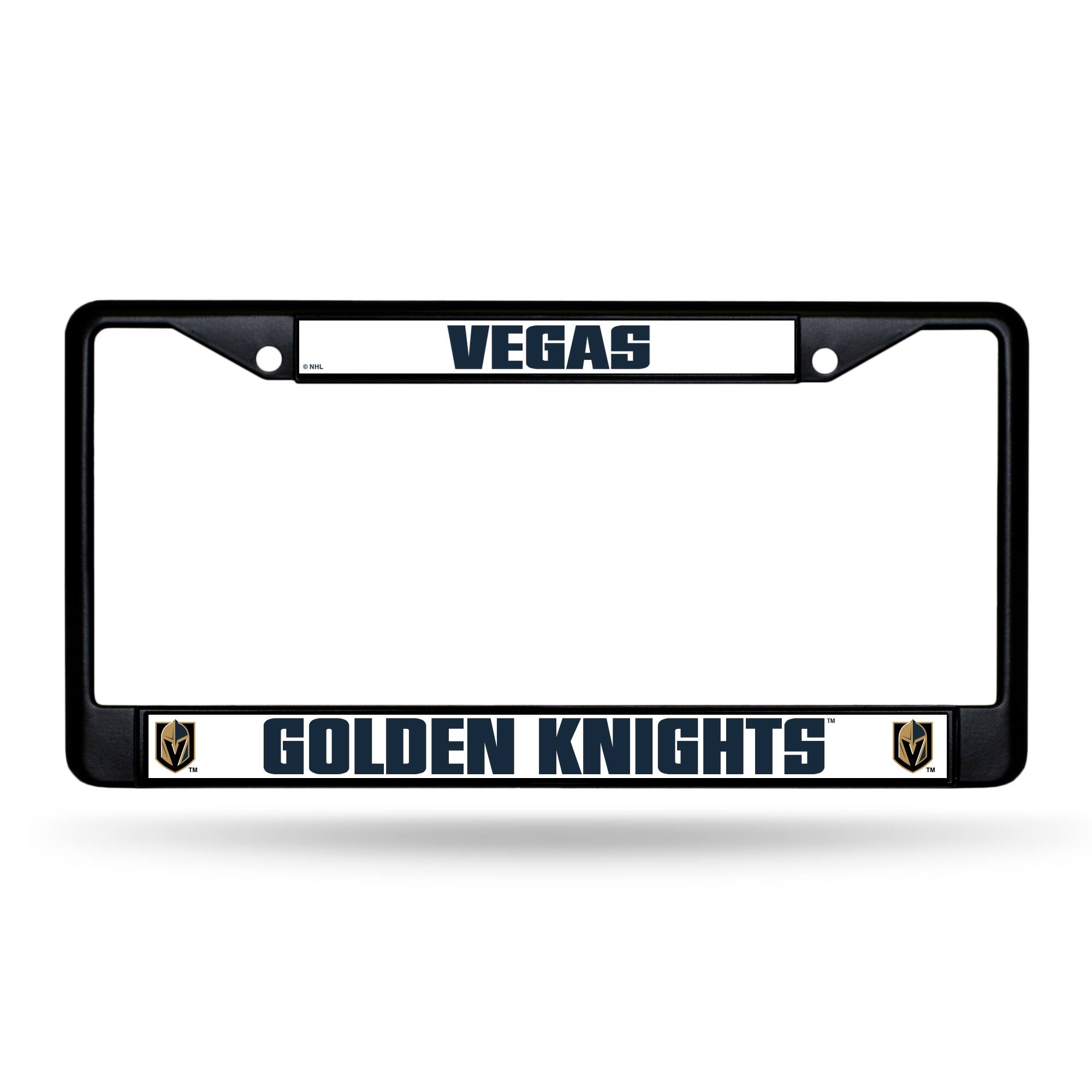 Las Vegas Golden Knights Metal License Plate Frame - Standard 12 x 6 in - Black