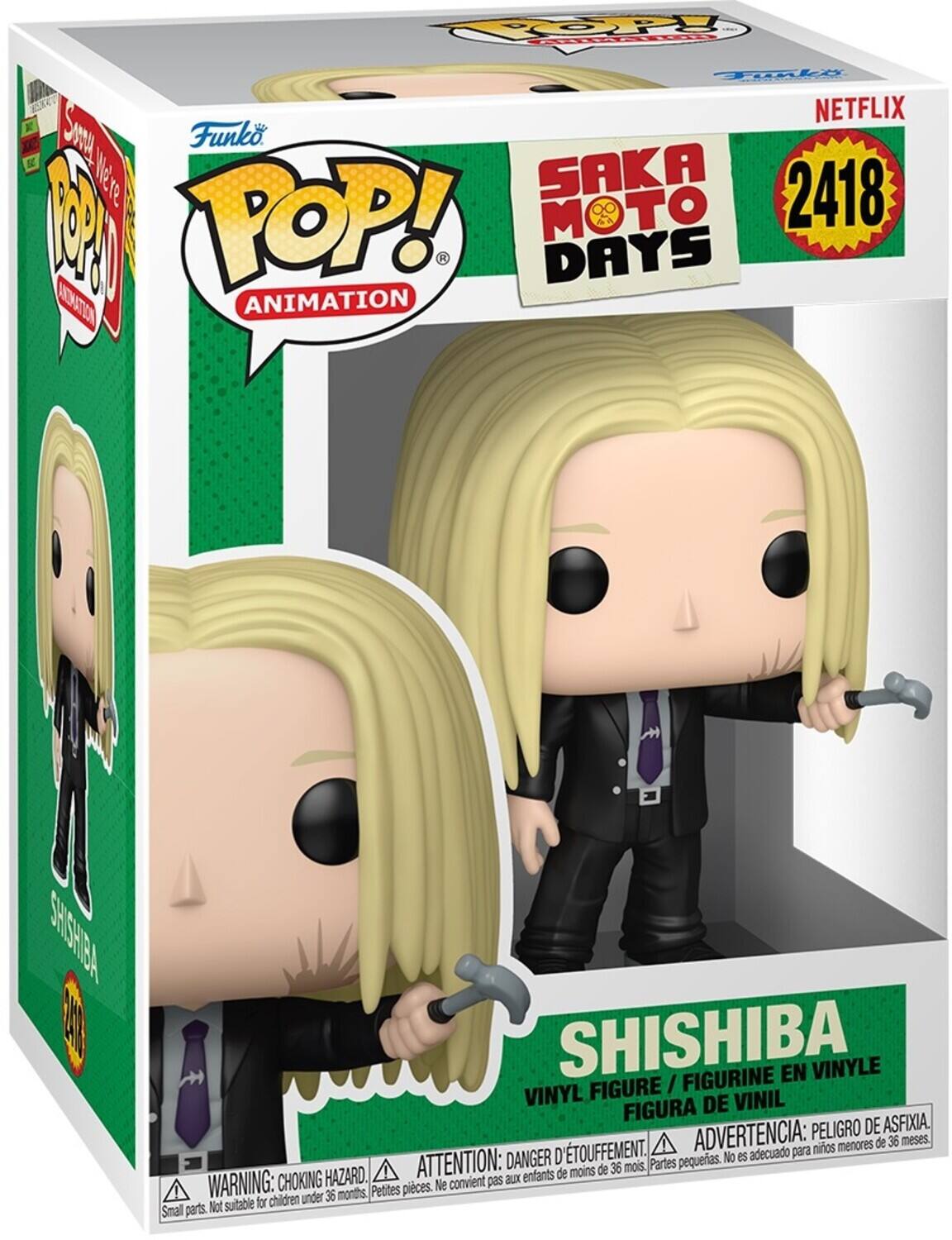 TOP FOL Tola AT NETFLIX SANy Funko POP! M 8O TO DAYS AT ANIMATION B0 SHISHIBA FIGURINE EN VINYLE FIGURE / VINYL DE VINIL FIGURA PELIGRO DE ASFIXIA. D'TOUFFEMENT. ADVERTENCIA: para niños menores de 36 meses. DANGER petites. No es adecuado HAZARD. ATTENTION: BLx enfants de moins de 36 mois. Partes WARNING: CHOKING Petites pieces. Ne convient pas children under 36 months, Not suitable for Small parts.