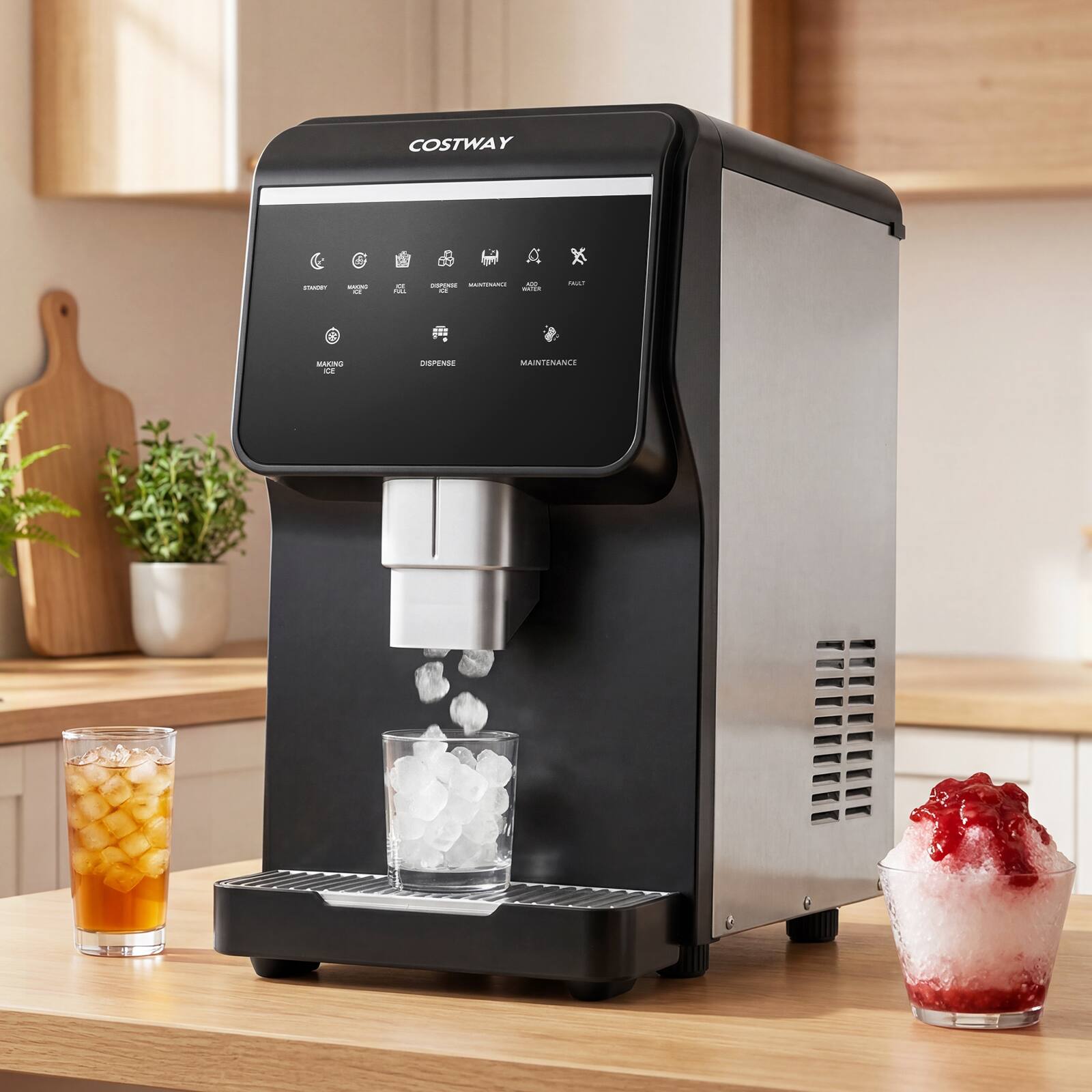 COSTWAY

- STANDBY
- WATER
- ICE
- DISPENSE
- MAINTENANCE
- FAULT

MAKING ICE
DISPENSE
MAINTENANCE