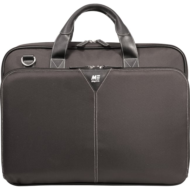 Mobile Edge - Select Nylon Laptop Briefcase - Briefcase - Shoulder Strap , Trolley Strap , Handle - 16" Screen Support - B - Black
