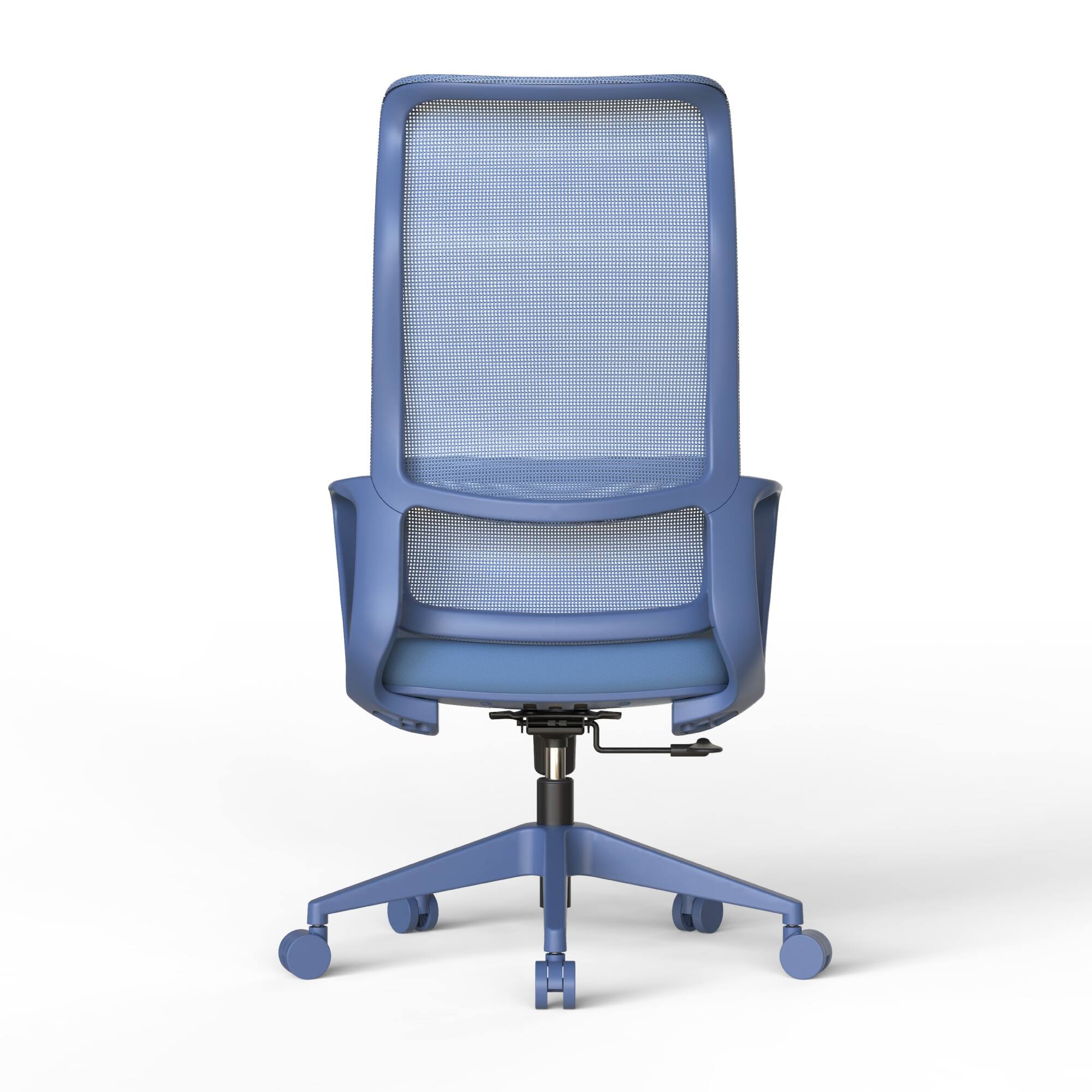 Back. Boyel Living - High-Back Ergonomic Mesh Executive Office Chair with Adjustable Lumbar Support - Blue.