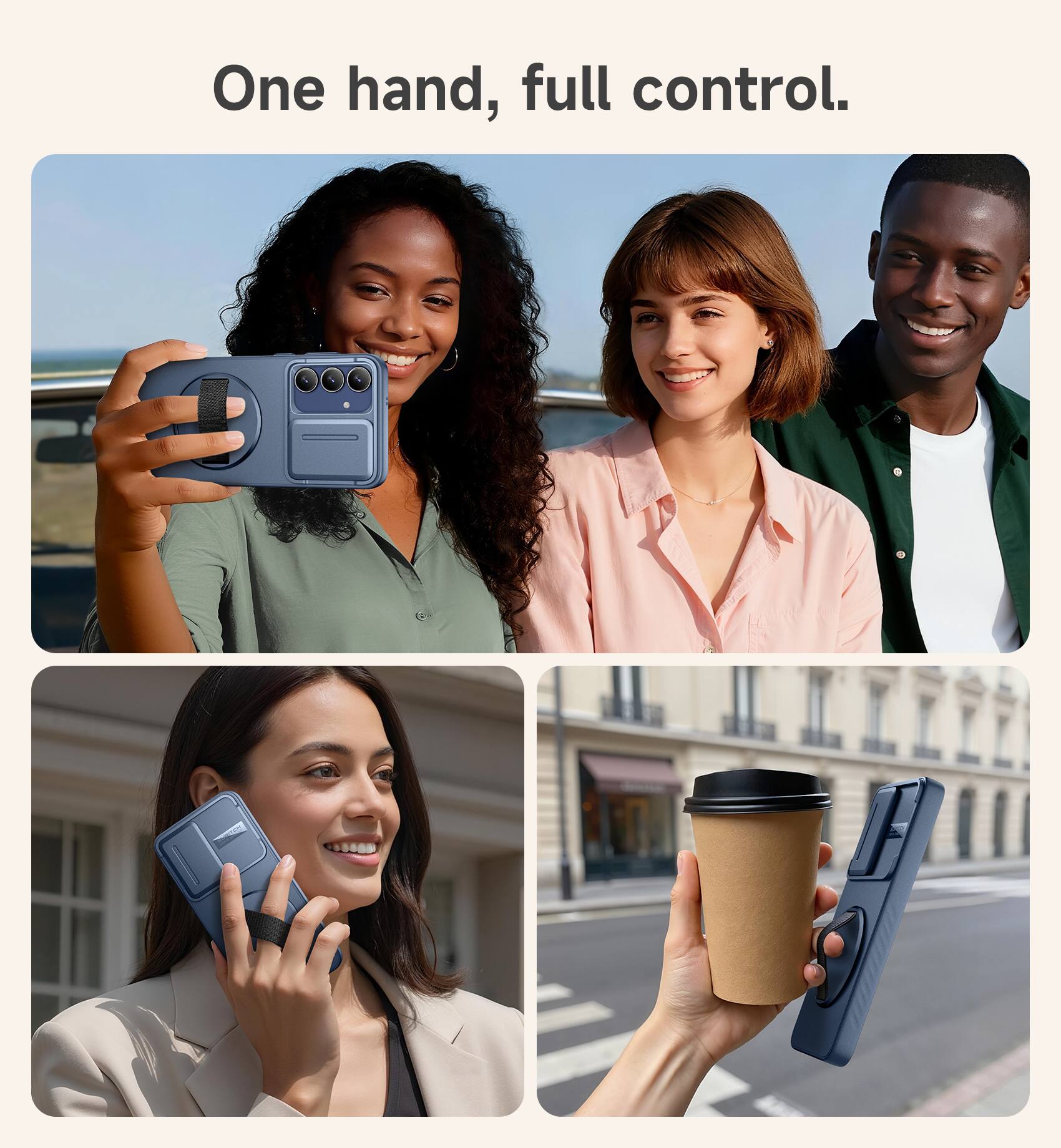 One hand, full control.