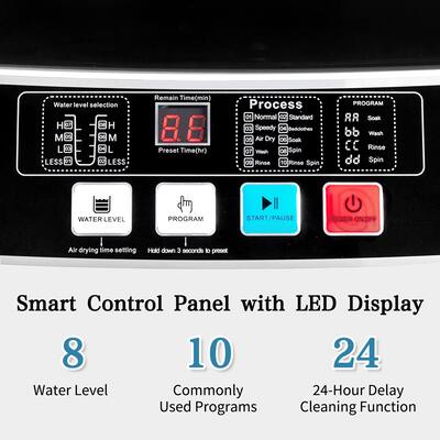 Electric 280W Full Automatic Washing Machine, 17.6Lbs Top Load Electric 280W Full Automatic Washing Machine, 17.6Lbs Top Load