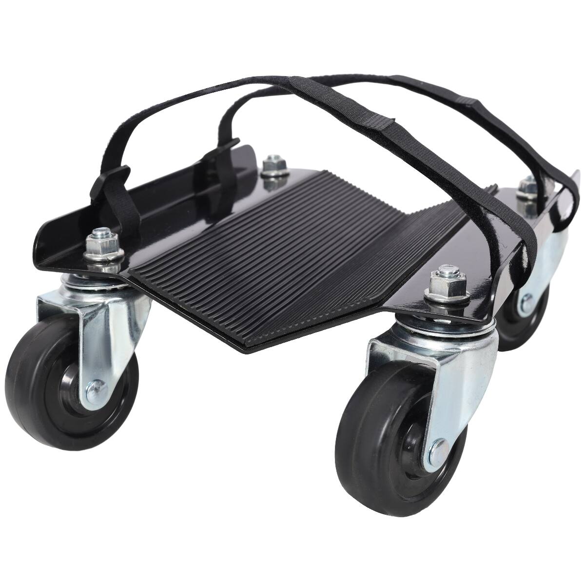 Alt View 2. Ropilly - Ropilly Heavy Duty Snowmobile Dolly V Slide Ski Dolly with Swivel Casters and Straps Black - Black.