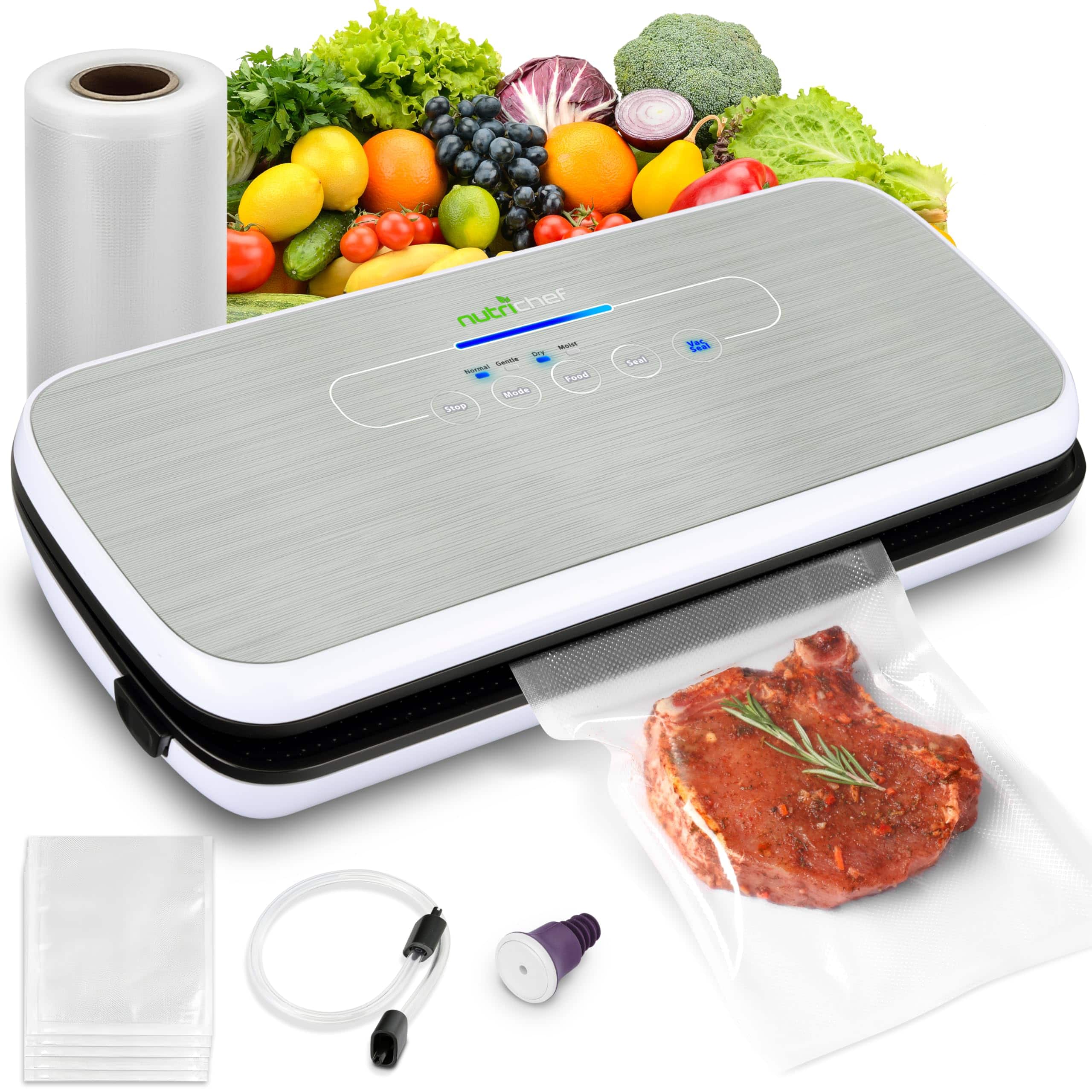 NutriChef - Food Vacuum Sealer Machine - Automatic - White