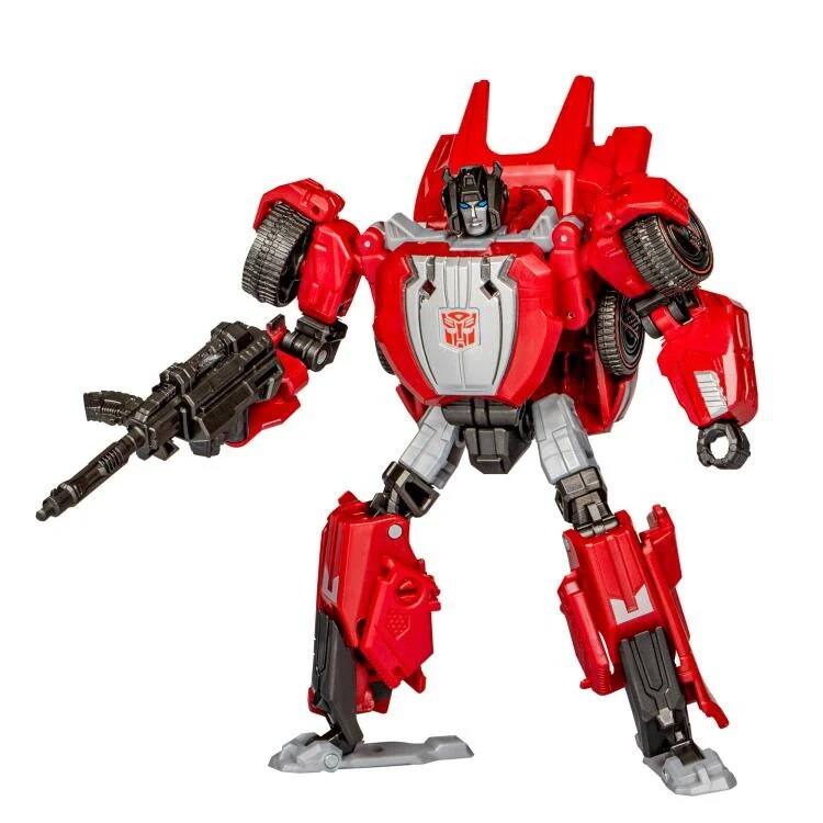 Alt View 2. Transformers - Deluxe Class 07 Sideswipe Gamer Edition | Transformers Generations War for Cybertron - Red.