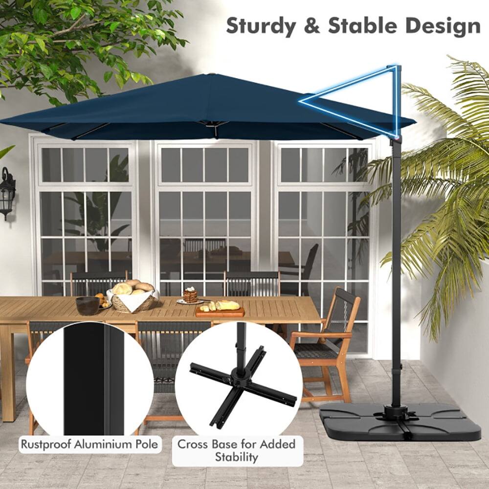 Sturdy & Stable Design

- Rustproof Aluminium Pole
- Cross Base for Added Stability