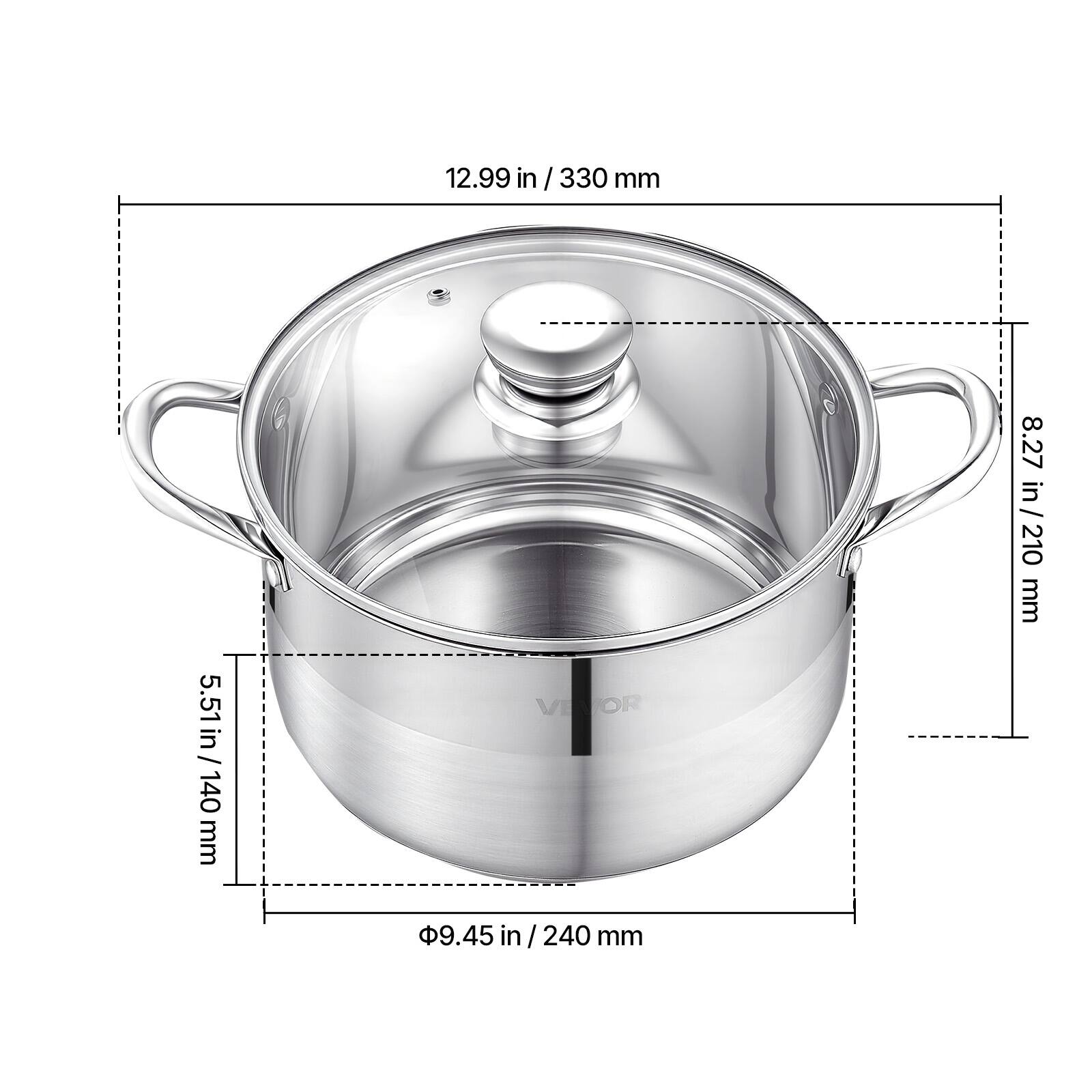 12.99 in / 330 mm  
5.51 in / 140 mm  
8.27 in / 210 mm  
9.45 in / 240 mm