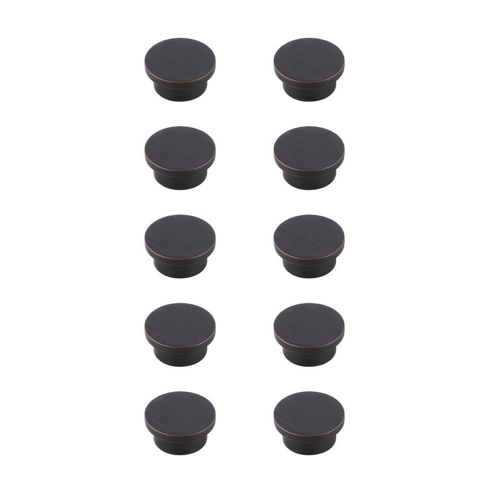 Alt View 2. Elegant Decor - Trovon 1.6" Diameter Oil-rubbed Bronze Oversize Round Knob Multipack (Set of 10) - Oil-Rubbed Bronze.