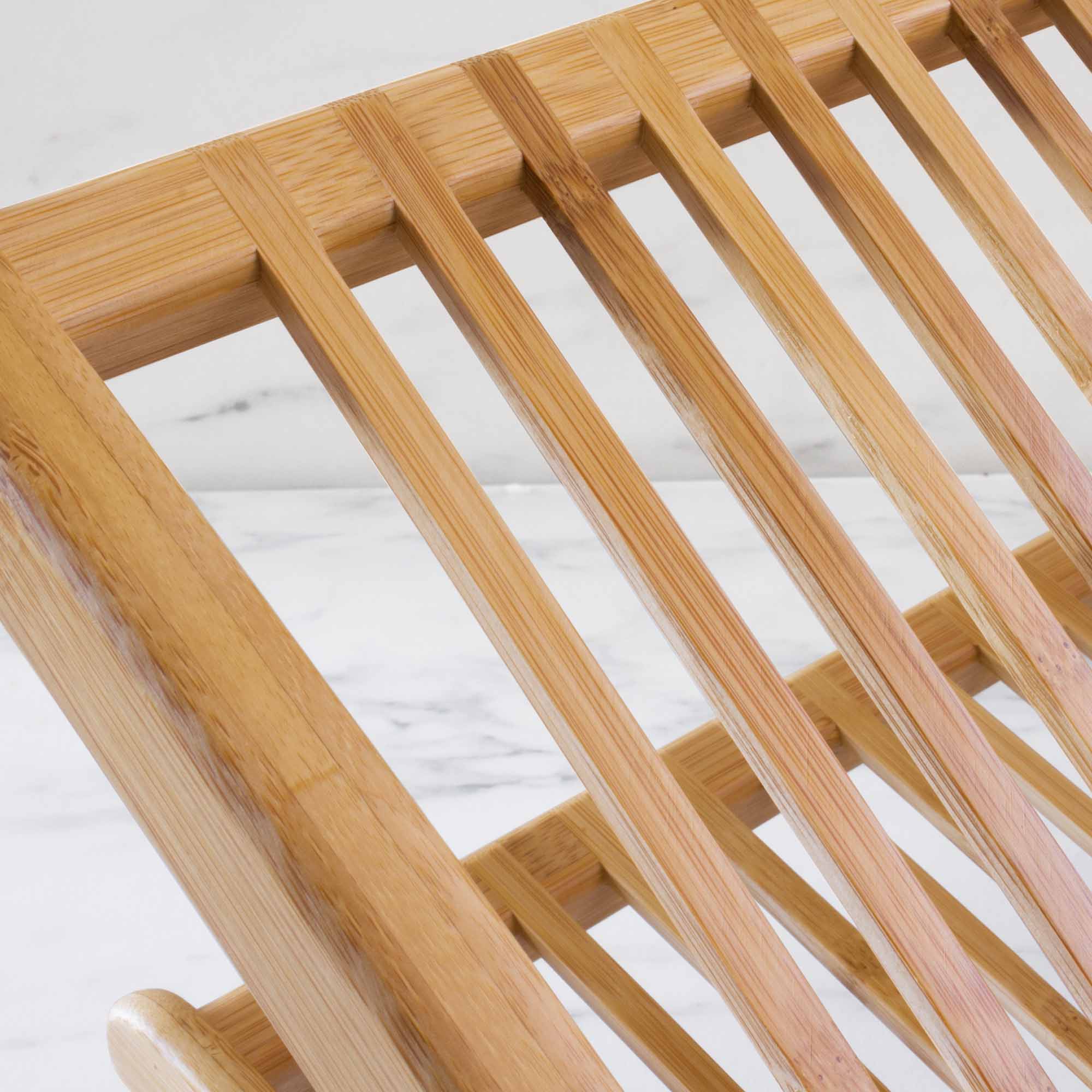 Alt View 2. Totally Bamboo - "Eco" Collapsible Bamboo Dish Drying Rack.
