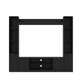 Famapy - Enclosed Entertainment Center Upto 60 - Inch TVs Cable - Managed TV Stand - Black