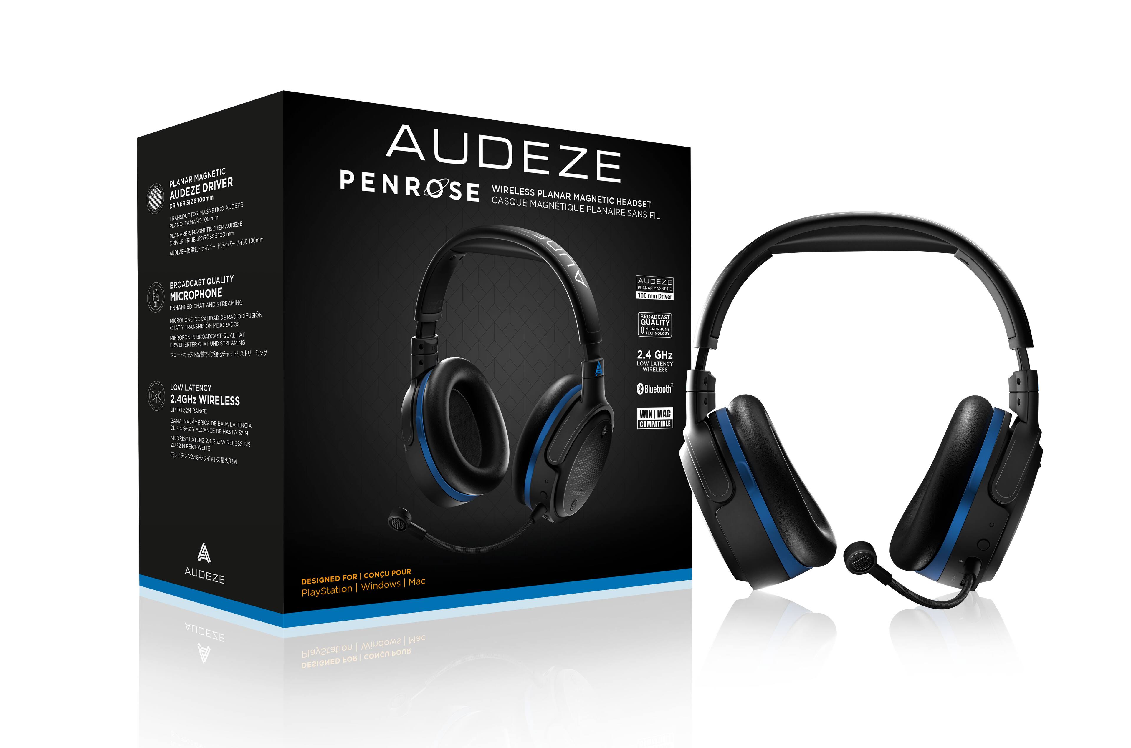 Left. Audeze - Audeze Penrose  Gaming Headset - Black/blue.