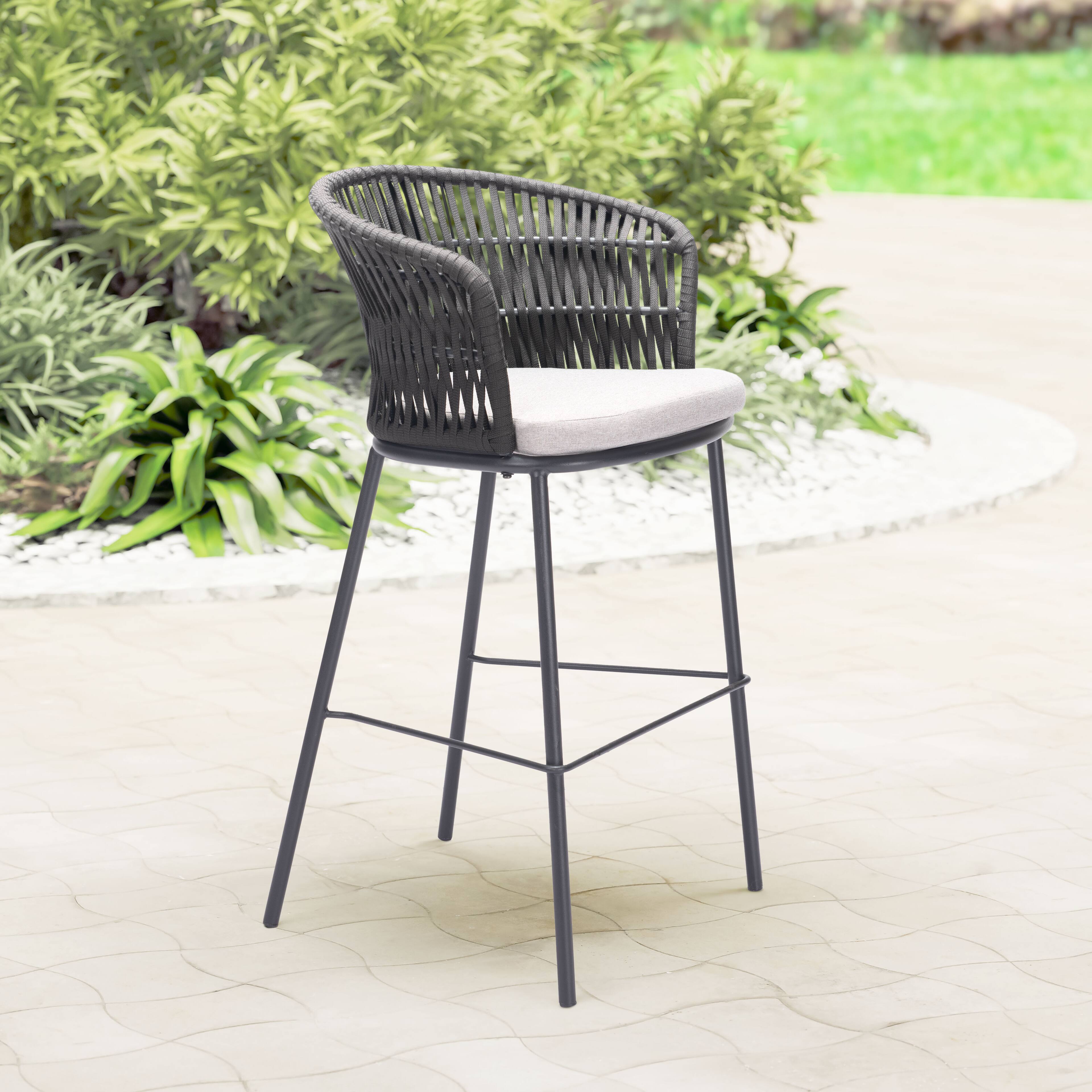Angle. Hivvago - Freycinet Barstool (Set of 2) Black - Black.