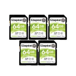 Kodak - Kingston 64GB SDHC Canvas Select Plus Memory Card (5-Pack)