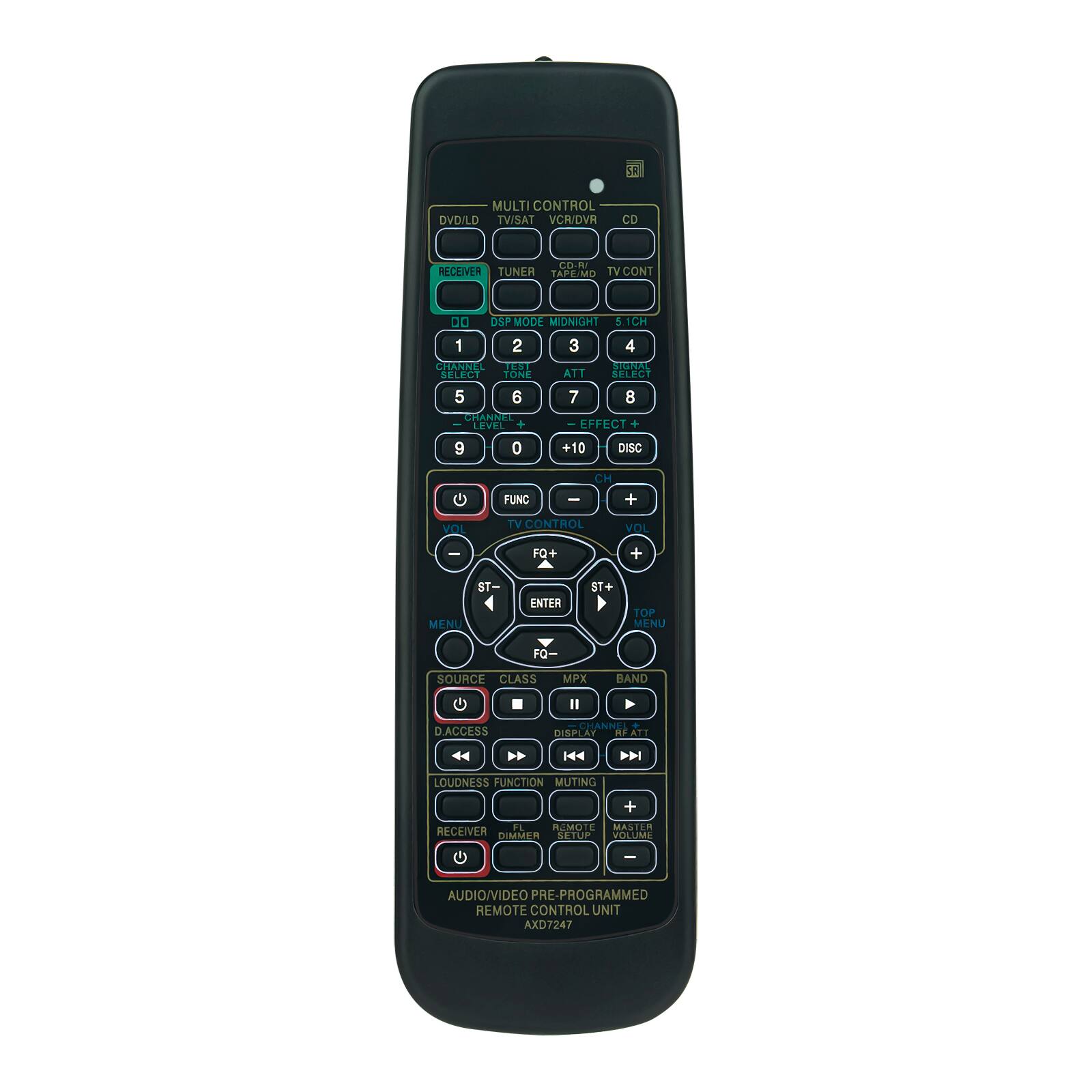 WINFLIKE - Remote Control AXD7247 Replacement for Pioneer AV Receiver - Black