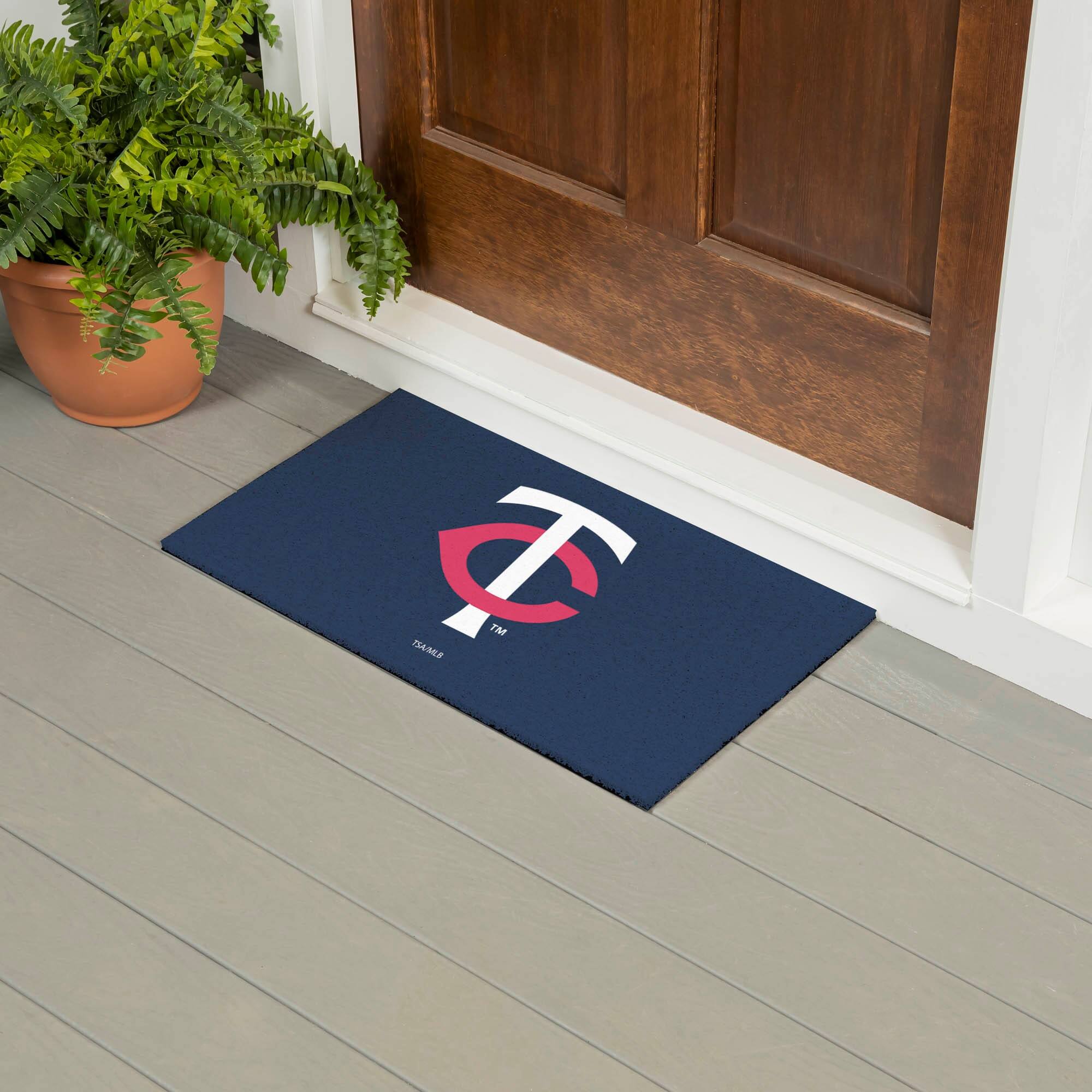 Alt View 1. Evergreen Enterprises - 28" x 16" Logo Indoor/Outdoor Trapper Mat - Multicolor.
