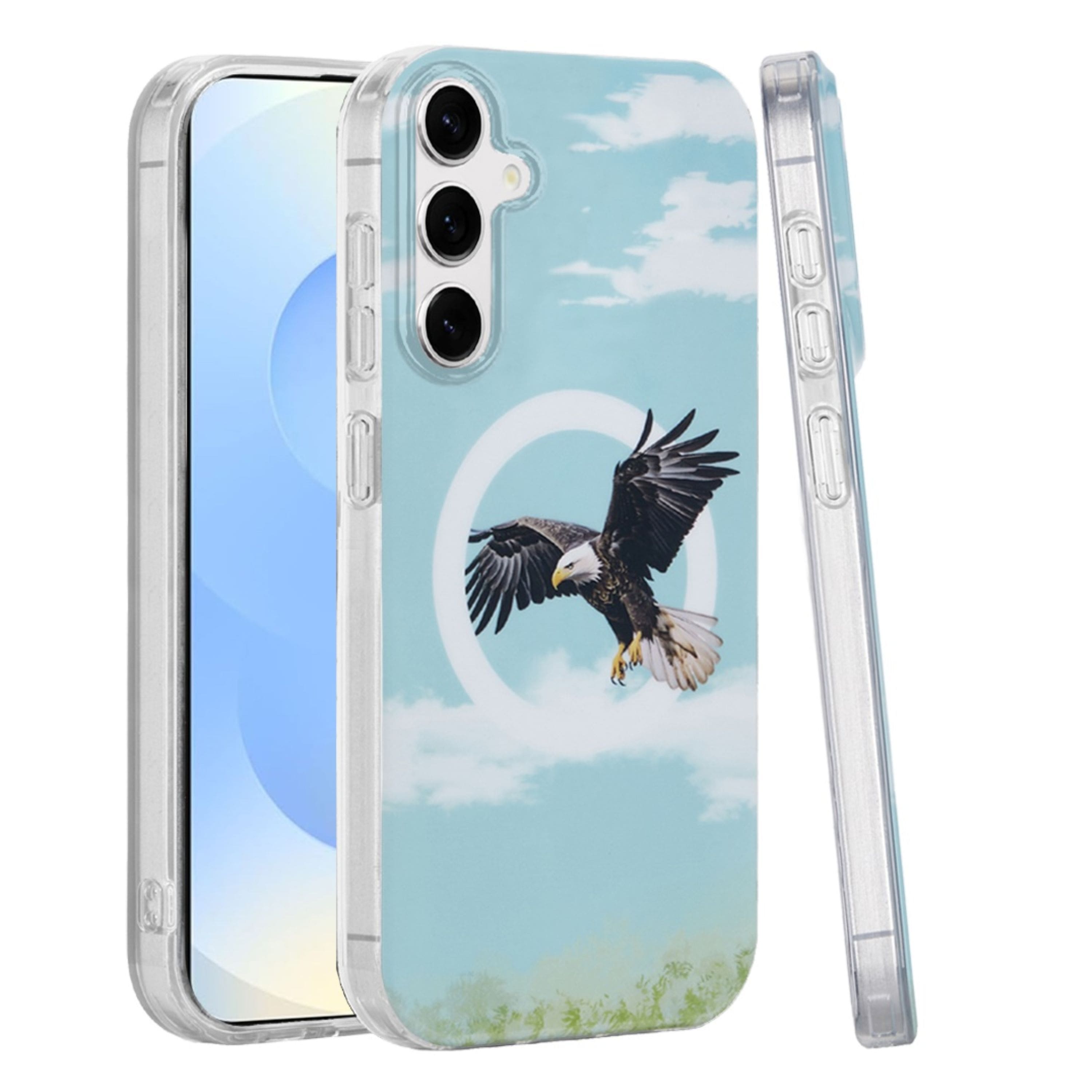 Kitcheniva - Dual Layer TPU Design Case With Magnetic Circle Tempered Glass For Samsung Galaxy S25+/S24+ Eagle - Multicolor price history on PriceWatchPro