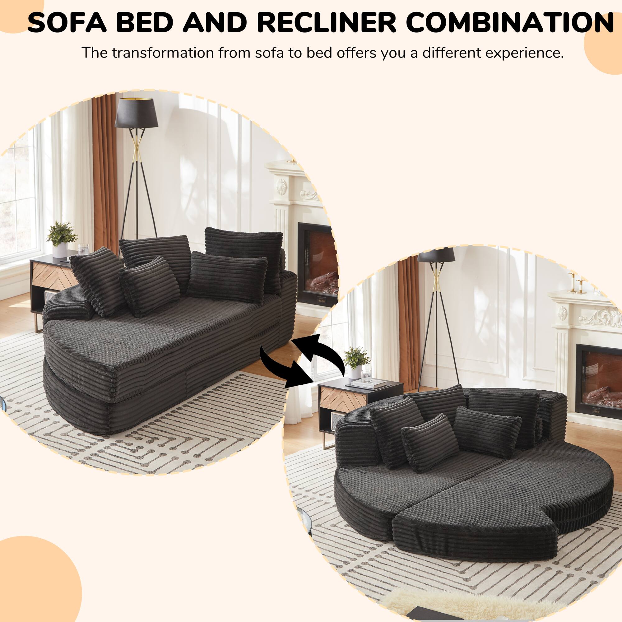 SOFA BED AND RECLINER COMBINATION  
The transformation from sofa to bed offers you a different experience.