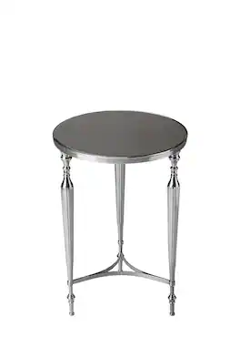 Butler Specialty - Ciara 16.25 in. W Round Glass and Metal Side Table - Multi-Color