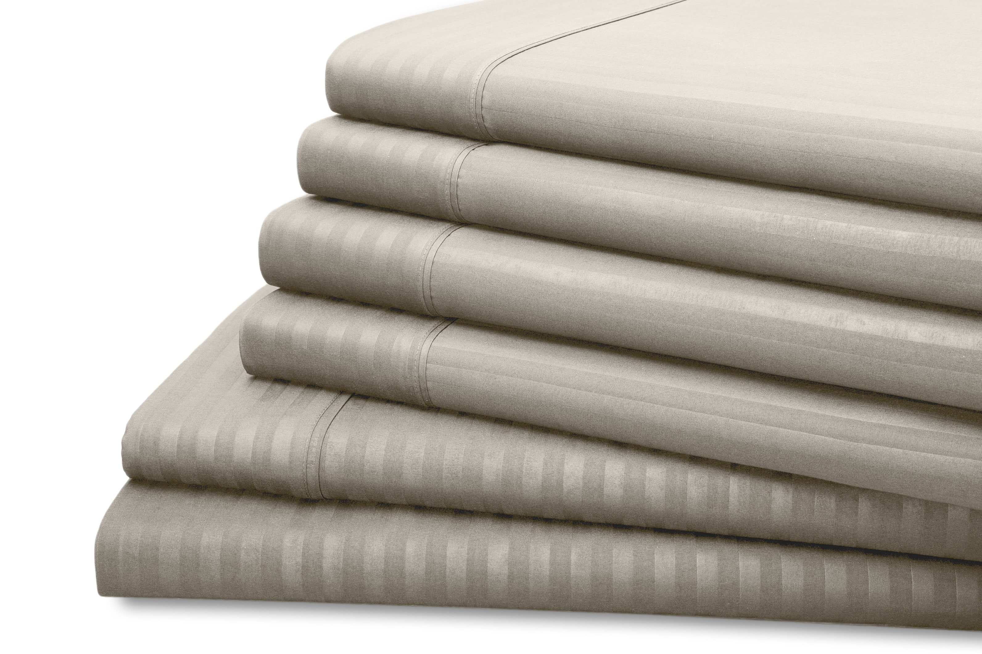 Hotel New York - Dobby Stripe Embossed 6-Piece Sheet Set - Light Gray price history on PriceWatchPro