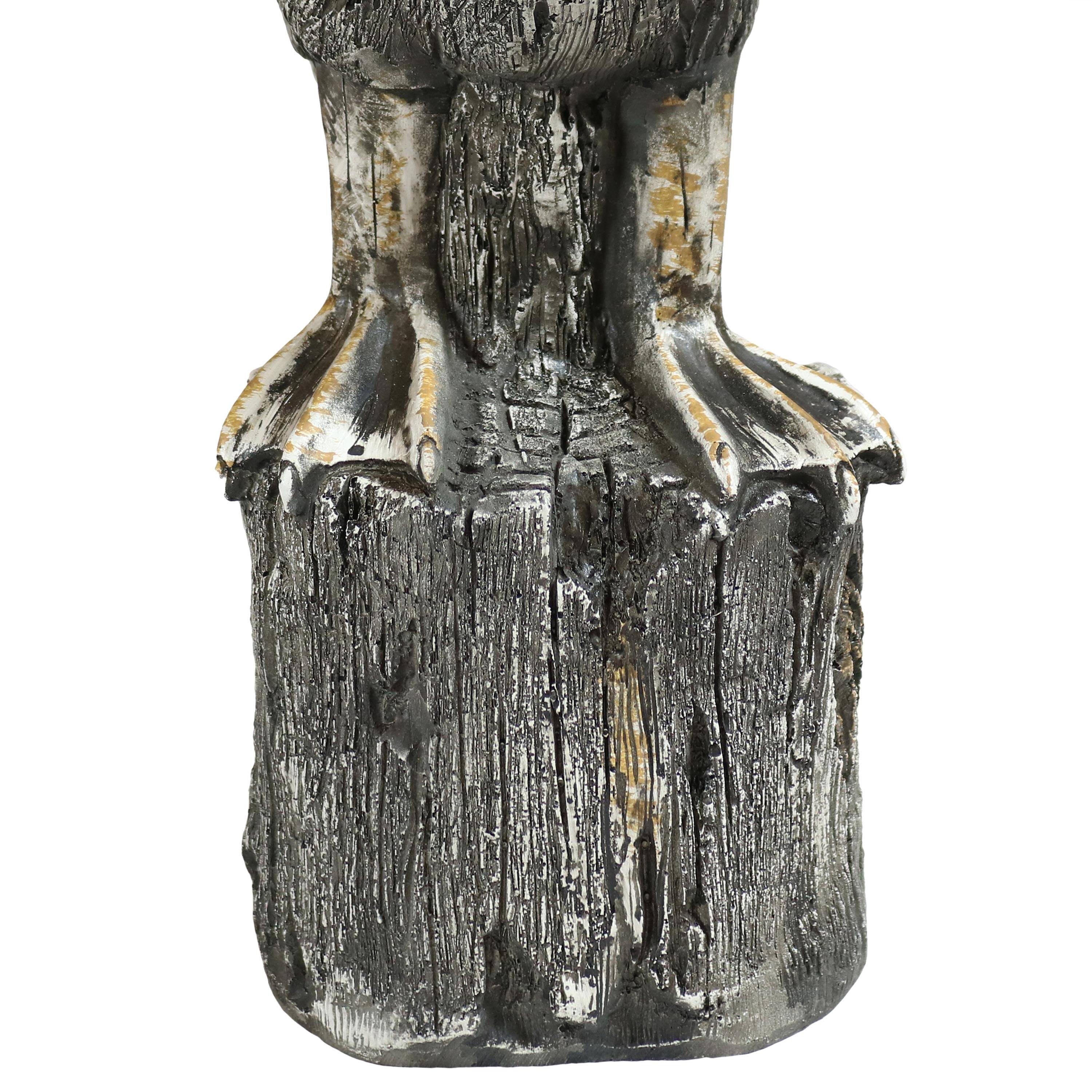 Alt View 8. Sunnydaze - Pelican Perch Outdoor Polystone Garden Statue - 22 in - Grey.