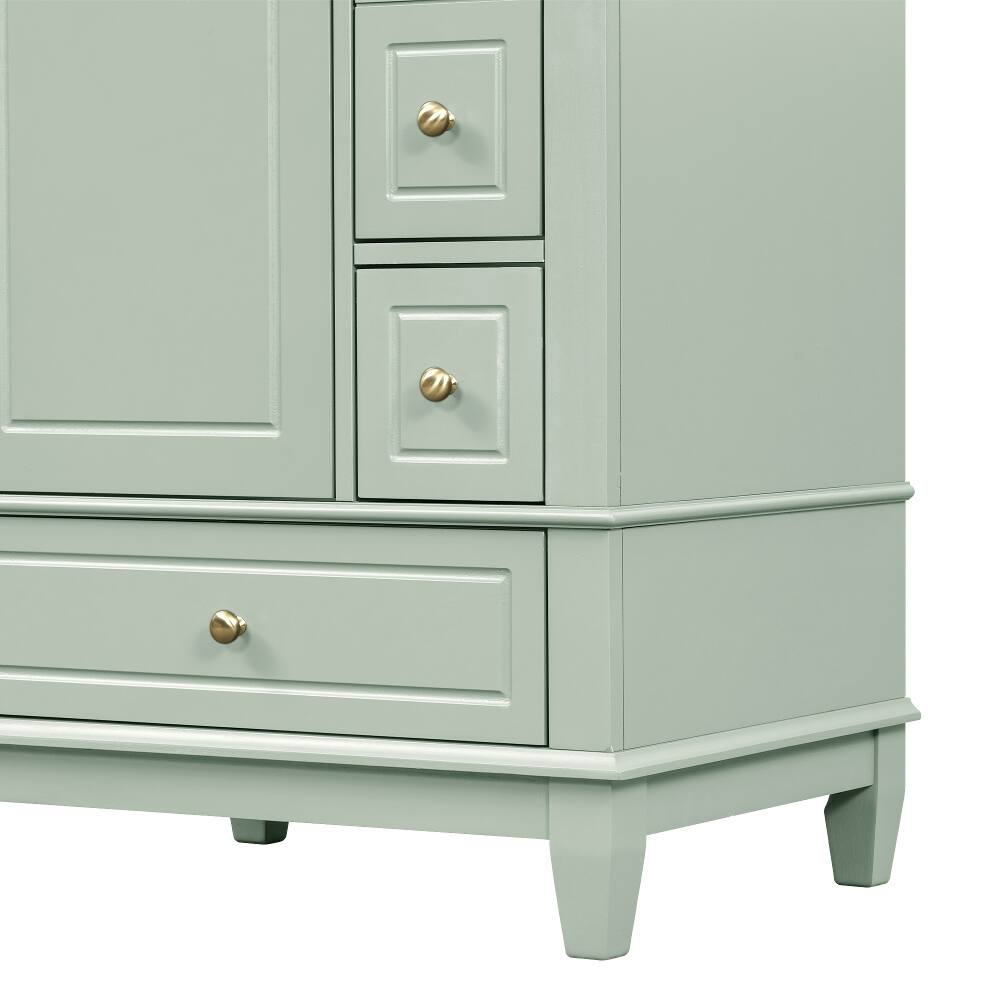 Alt View 9. Loheer - Loheer 24 Inch Bathroom Vanity with Sink Green Freestanding Vanity Cabinet Modern Sink Cabinet for Small Bathrooms - Green.