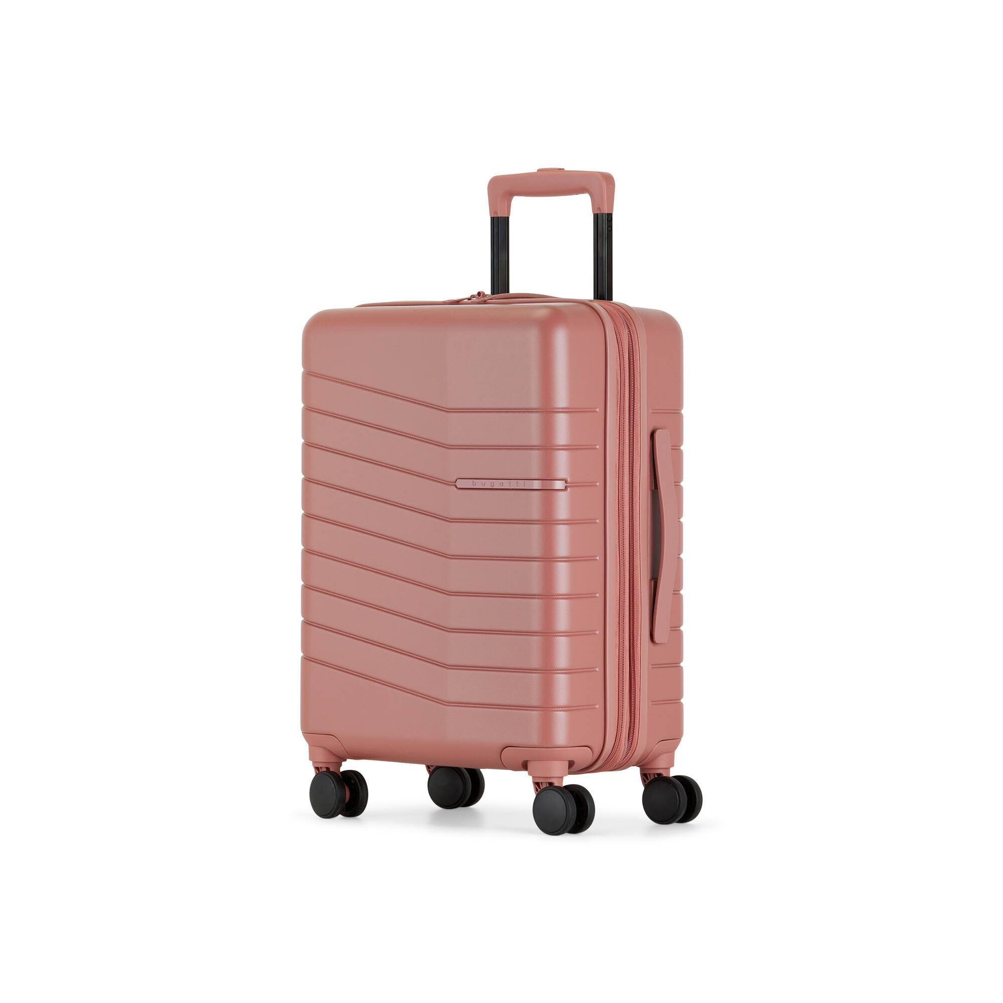 Angle. Bugatti - Munich 3 Piece Hardside Luggage Set with Expansion - Brick.