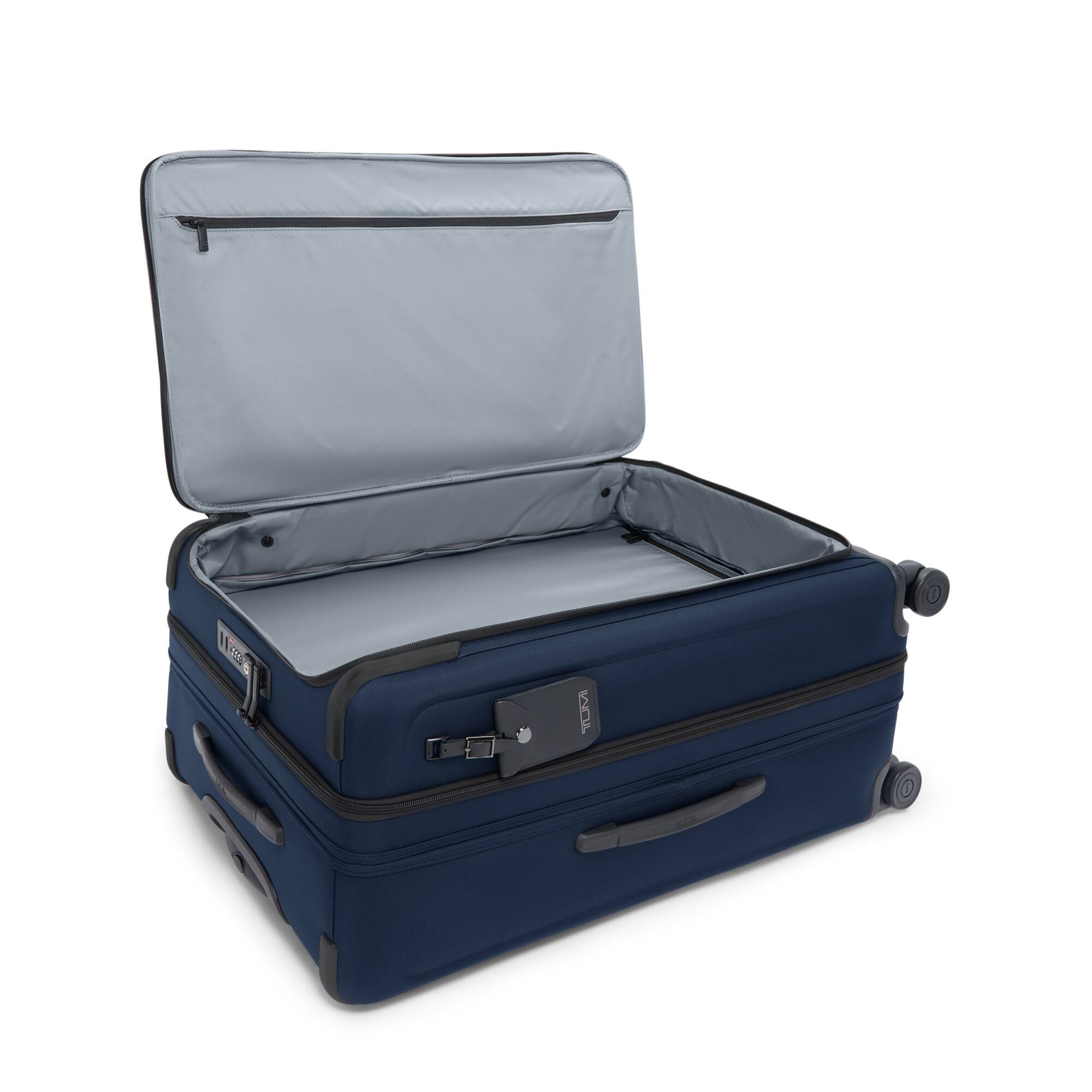 Angle. TUMI - Alpha Large Dual Access 29" Expandable Spinner Suitcase - Navy.