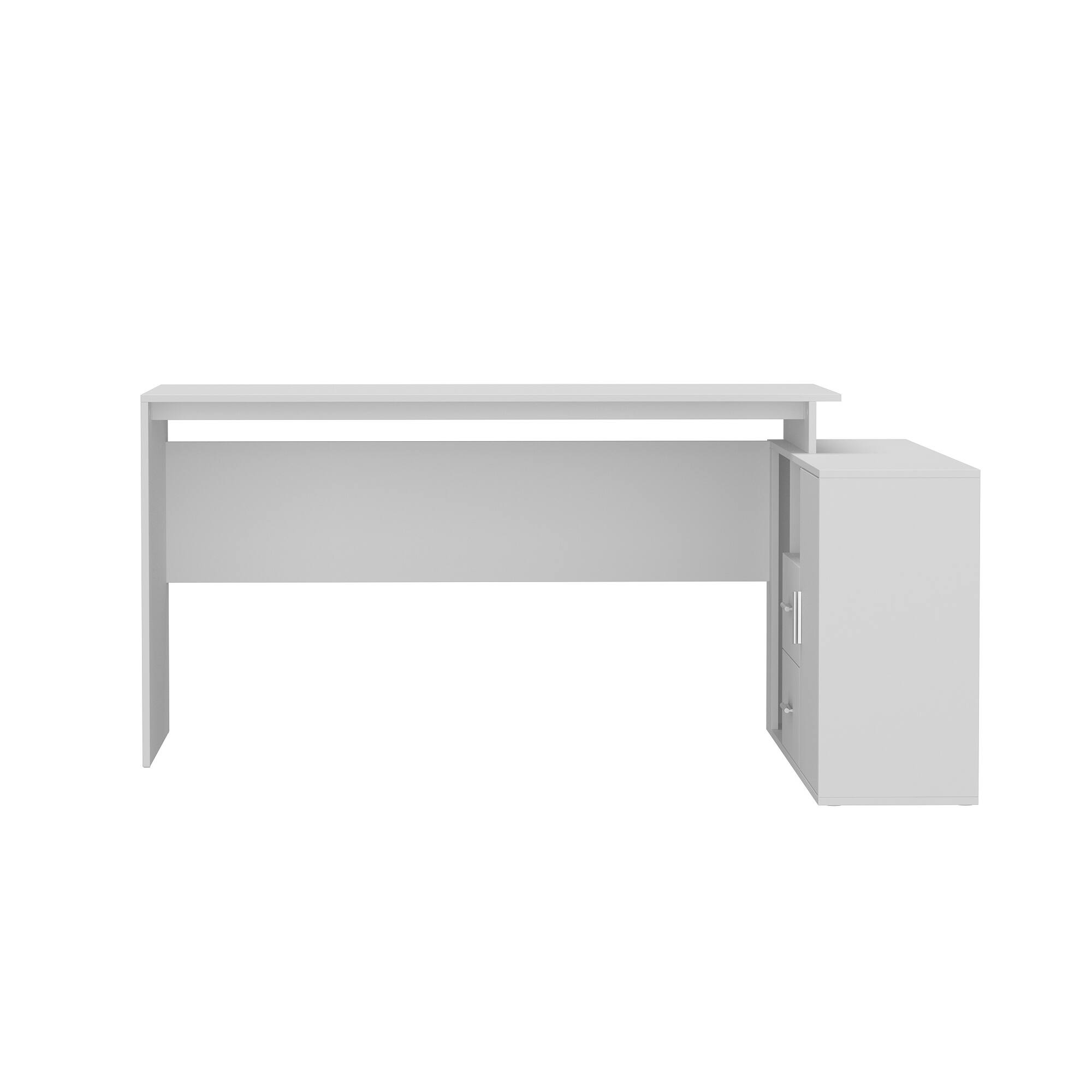 Angle. FUFU & GAGA - FUFU&GAGA L - Shaped Multifunctional Desk - Storage - Rich Workstation for Home & Hobby Spaces - White.