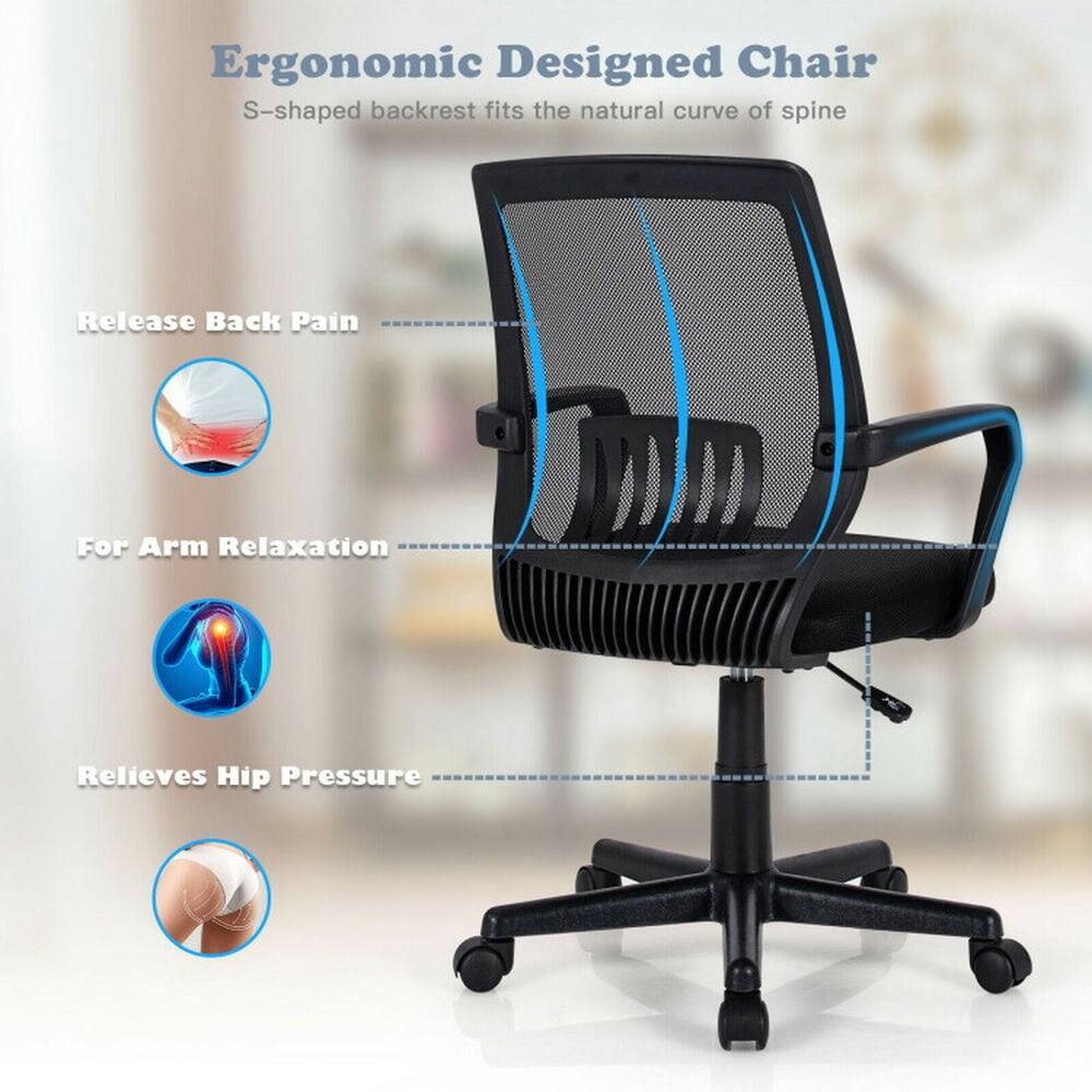 Ergonomic Designed Chair  
S-shaped backrest fits the natural curve of spine  

- Release Back Pain  
- For Arm Relaxation  
- Relieves Hip Pressure