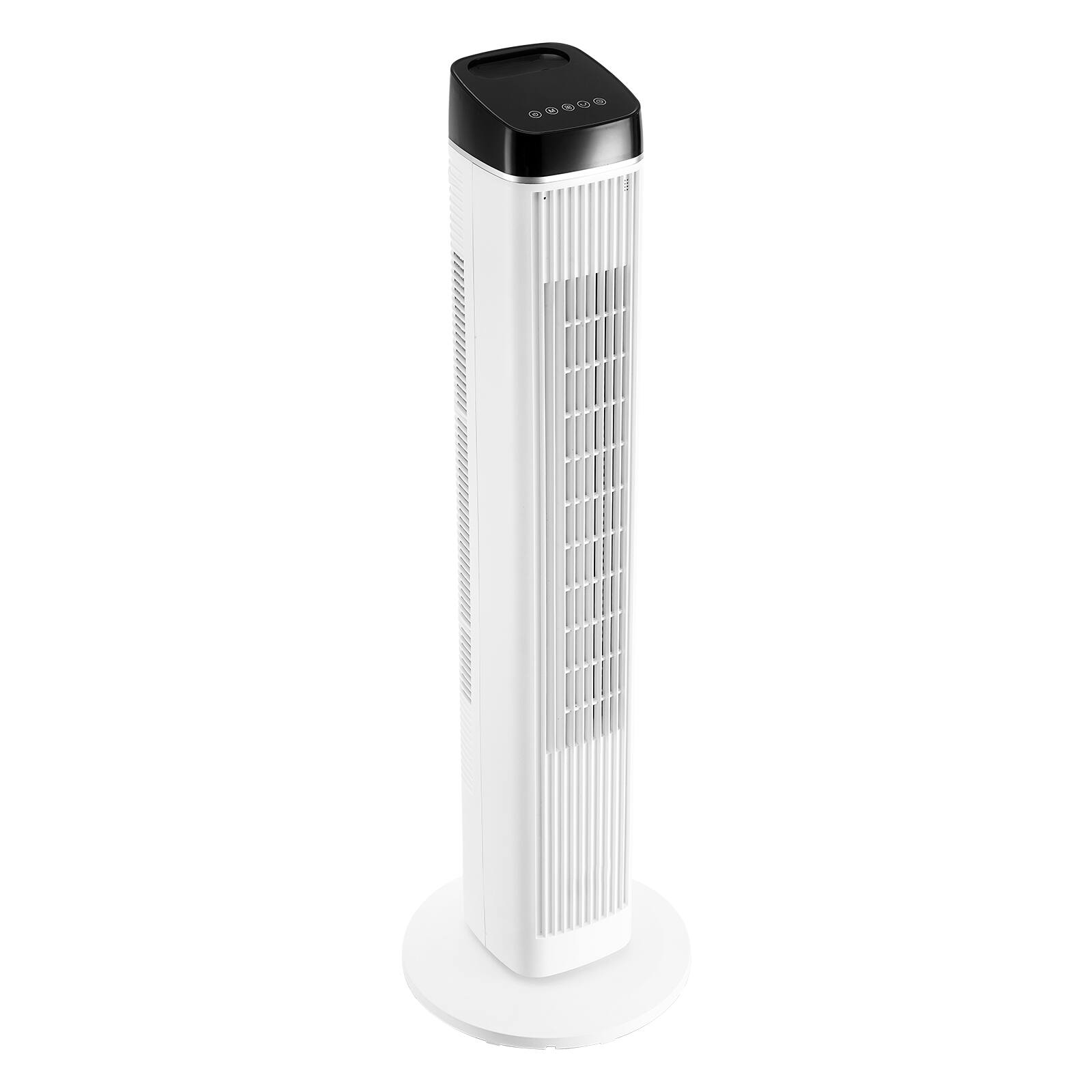Alt View 6. HOMLUX - 40" Oscillating White Tower Fan 9H Timer 22 ft/s High Velocity with Remote Control, Filter, Thermostat - Black White.