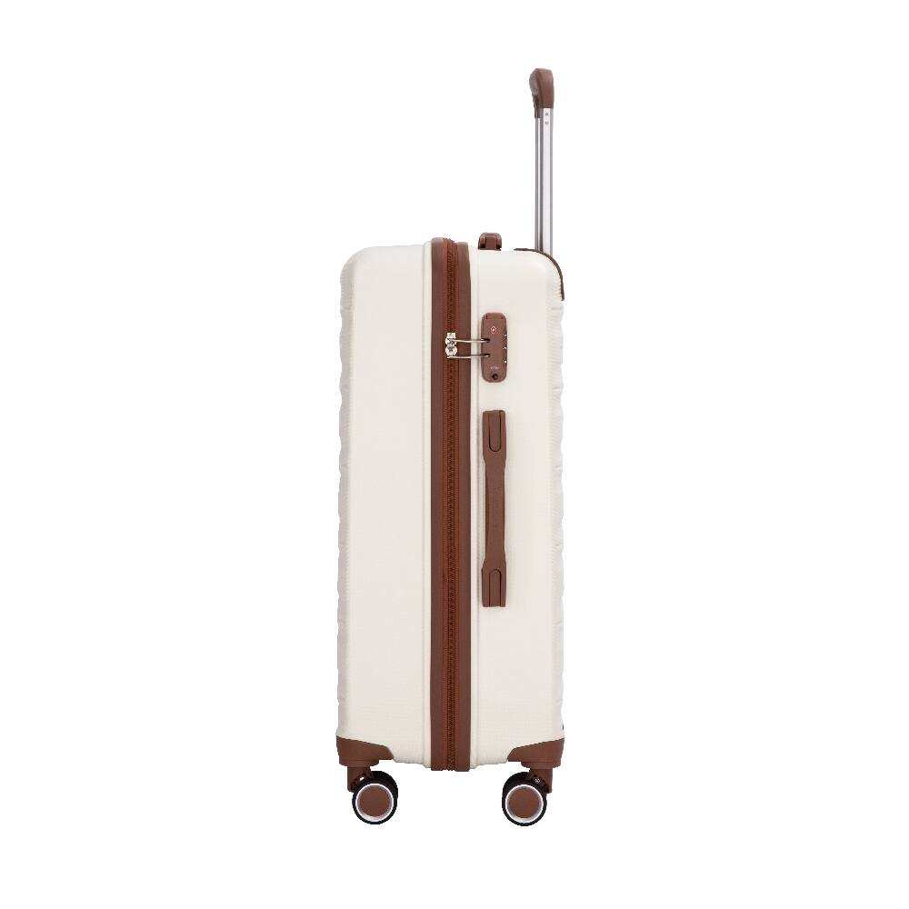 Alt View 2. Ropilly - Ropilly 5-Piece Hardshell Luggage Set White Polypropylene 20/24/28 - White.