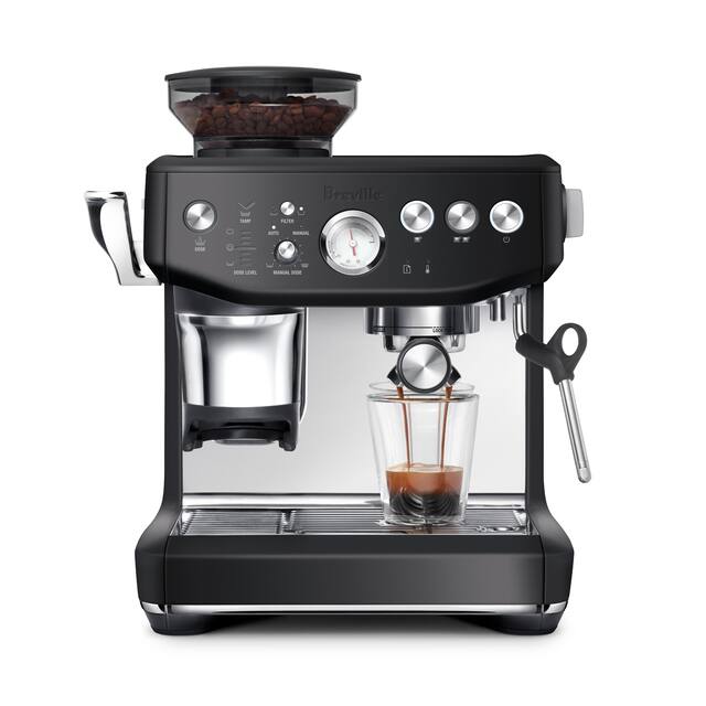 Breville - the Barista Express Impress Espresso Machine - Black Truffle