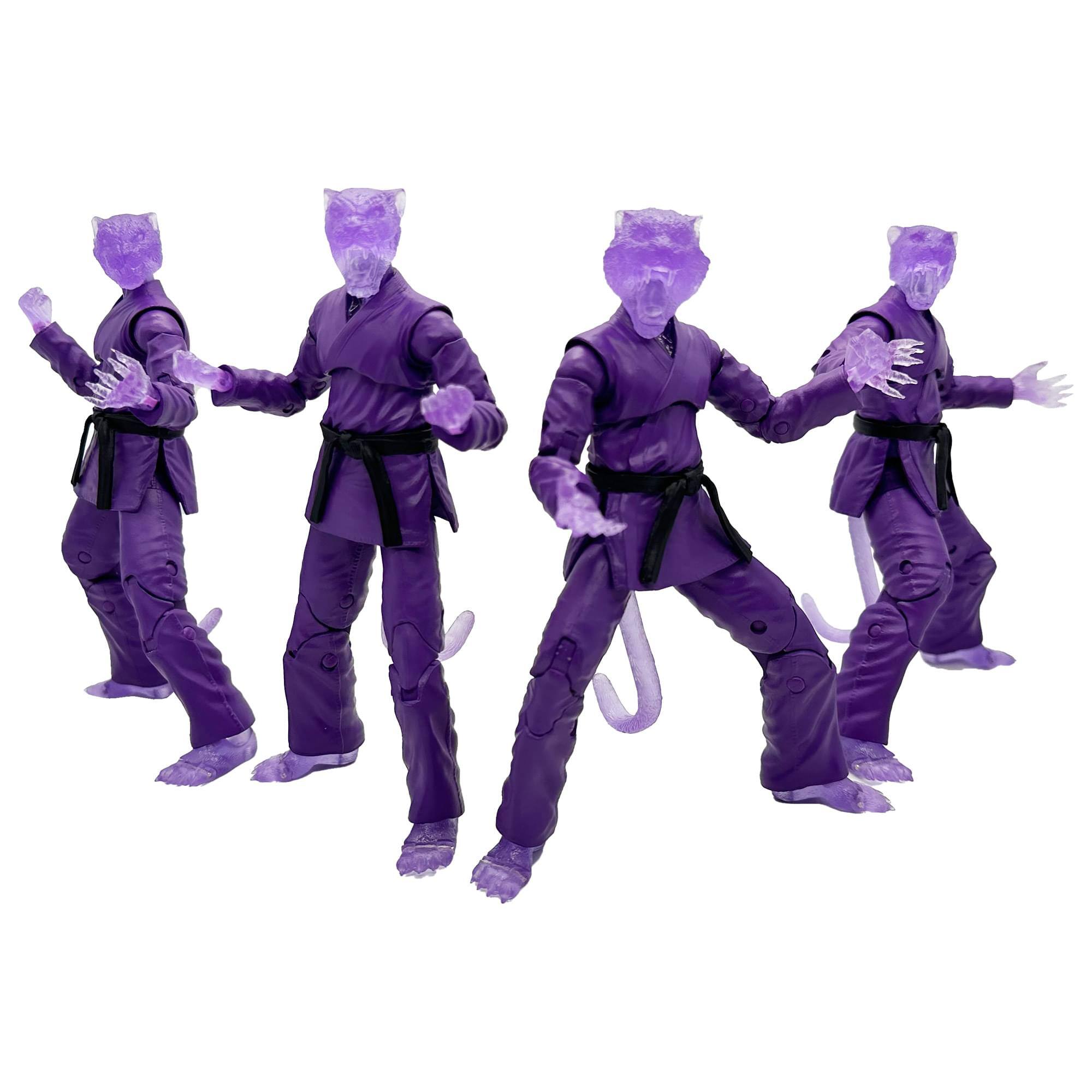 Alt View 5. Icon Heroes - Zoo Jitsu Fighters 6 Inch Action Figure | Paulo the Panther Supercharged - Purple.