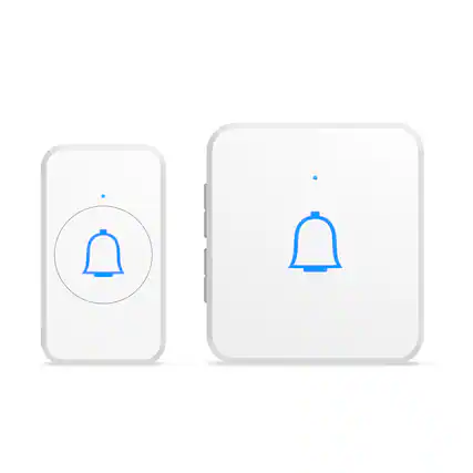 Front. Cluzine - Smart Wireless Doorbell Long Range Remote Control Waterproof Home Door Chime White.