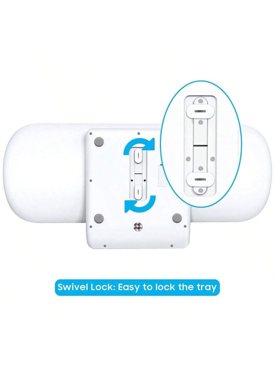 Swivel Lock: Easy to lock the tray