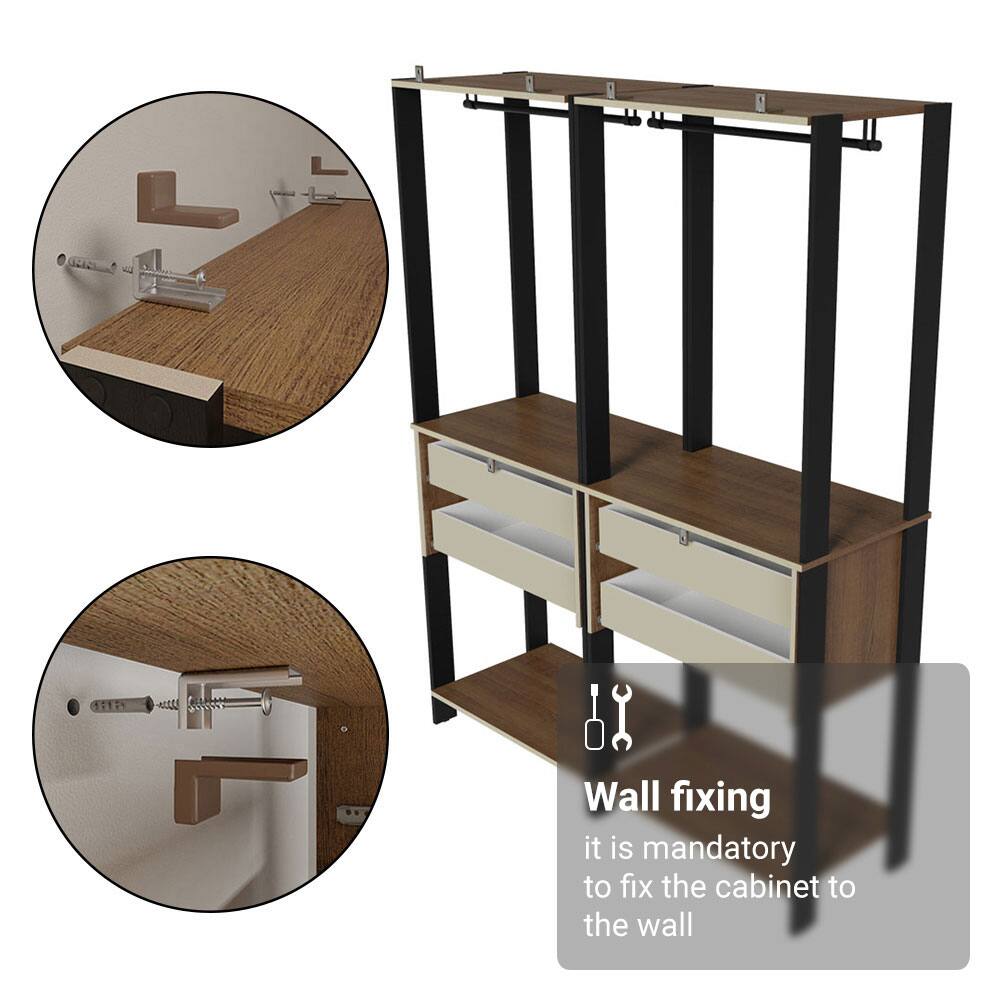 Wall fixing  
it is mandatory to fix the cabinet to the wall