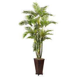 BreeBe - 6.5' Areca w/Decorative Planter - Green