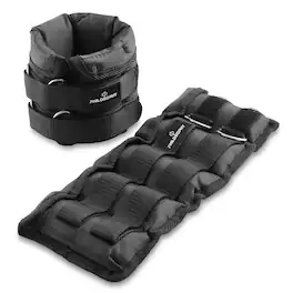 Philosophy Gym - Adjustable Ankle Wrist Weights Pair - Set with Removable Weights - Black