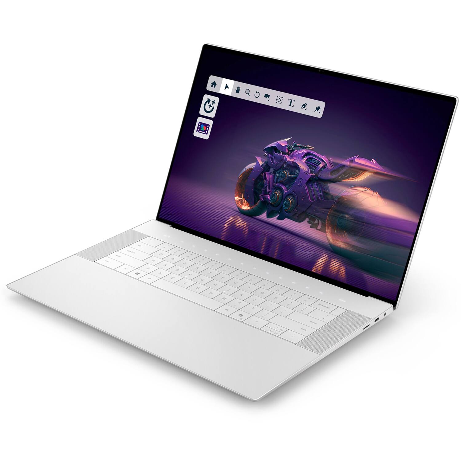 Alt View 10. Dell - Dell Premium DA16250 Laptop 16.3 4K (Intel Ultra 7-255H, 32GB LPDDR5X, 1TB M.2  SSD, Win 11 Pro) w/USB Hub - Platinum.