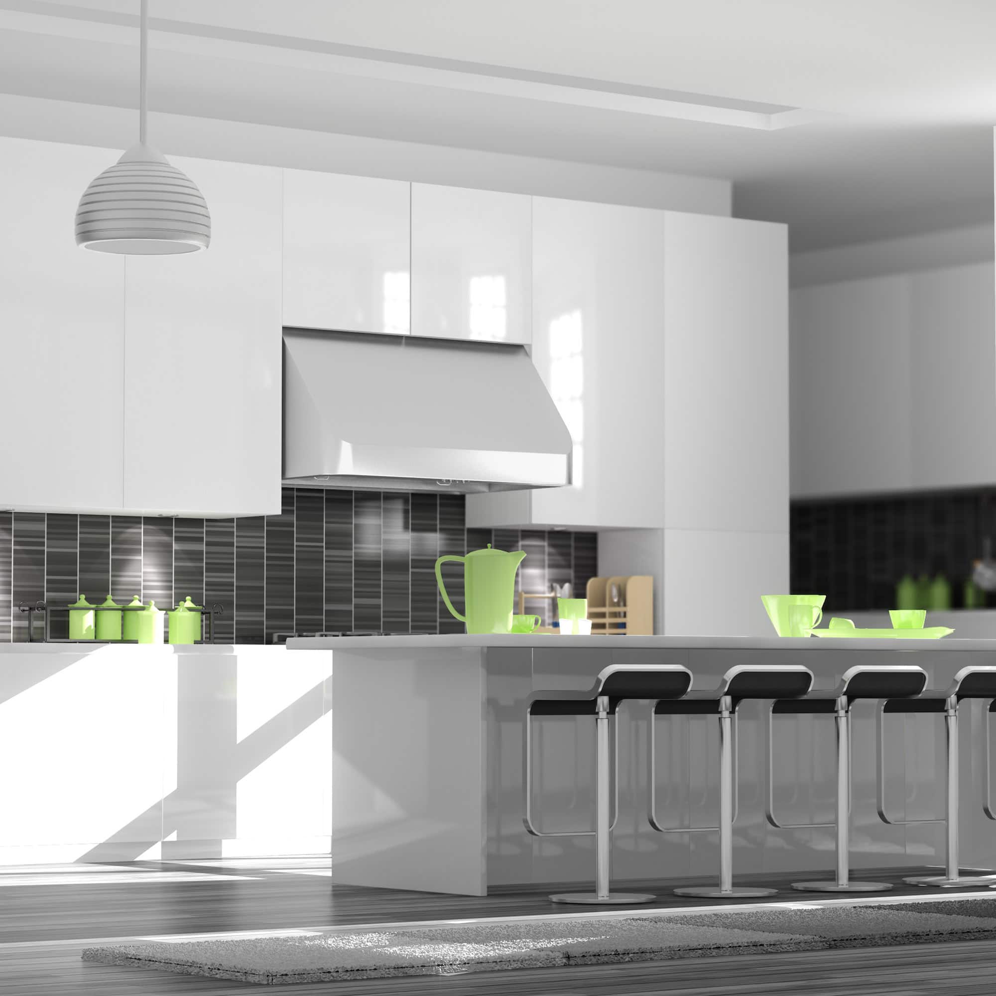 Alt View 4. ZLINE - 36" Convertible Vent Under Cabinet Range Hood in Stainless Steel - Brushed Stainless Steel.