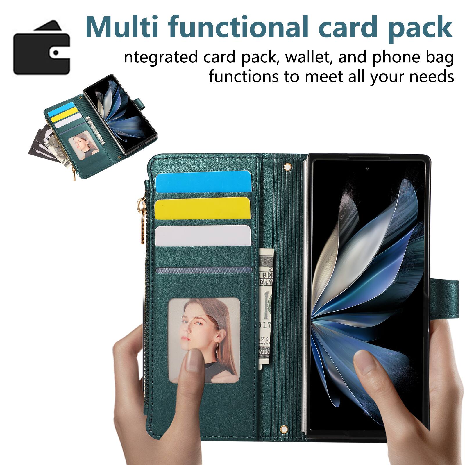 Multi functional card pack  
Integrated card pack, wallet, and phone bag functions to meet all your needs