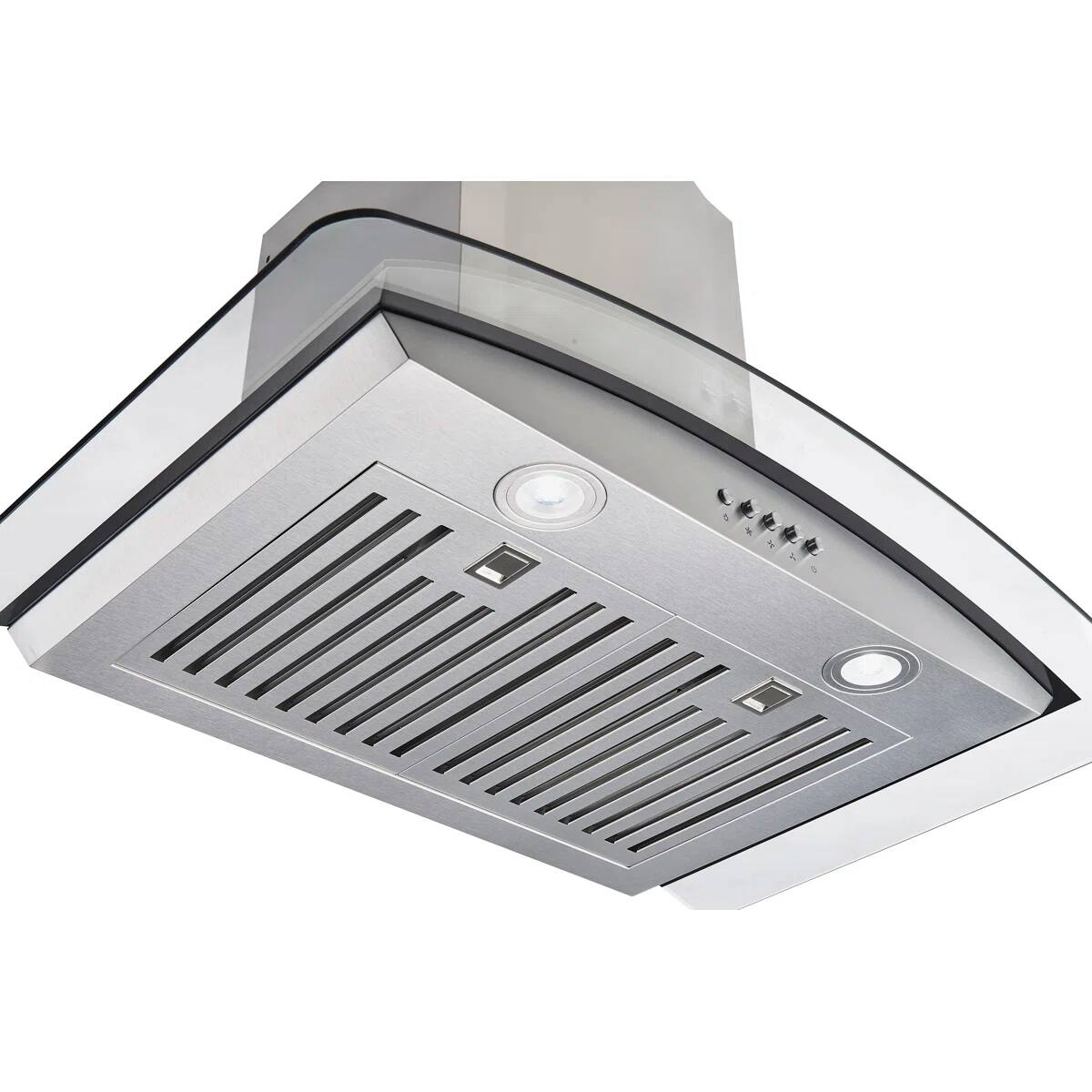 Back. Winflo - Winflo 30 inch Convertible 300 CFM Stainless Steel Wall Mount  Range Hood with Baffle Filters - Stainless Steel.