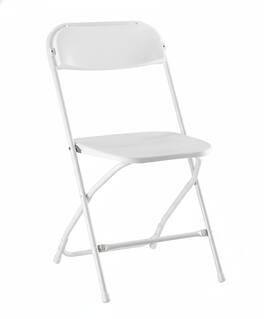 AOITUN - Folding Chair 4 Pack Plastic Foldable for Quality Daily Use - Sturdy and Portable Seating for Dorms, Events, and Home - White