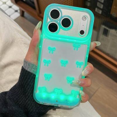 Furno Fusion iPhone 17 Sound Control Glowing Bow Phone Case, Hollow Cartoon Protective Cover, Unique Call Light Butterfly Knot Translucent Blue - Best Buy Furno Fusion iPhone 17 Sound Control Glowing Bow Phone Case, Hollow Cartoon Protective Cover, Unique Call Light Butterfly Knot Translucent Blue - Best Buy
