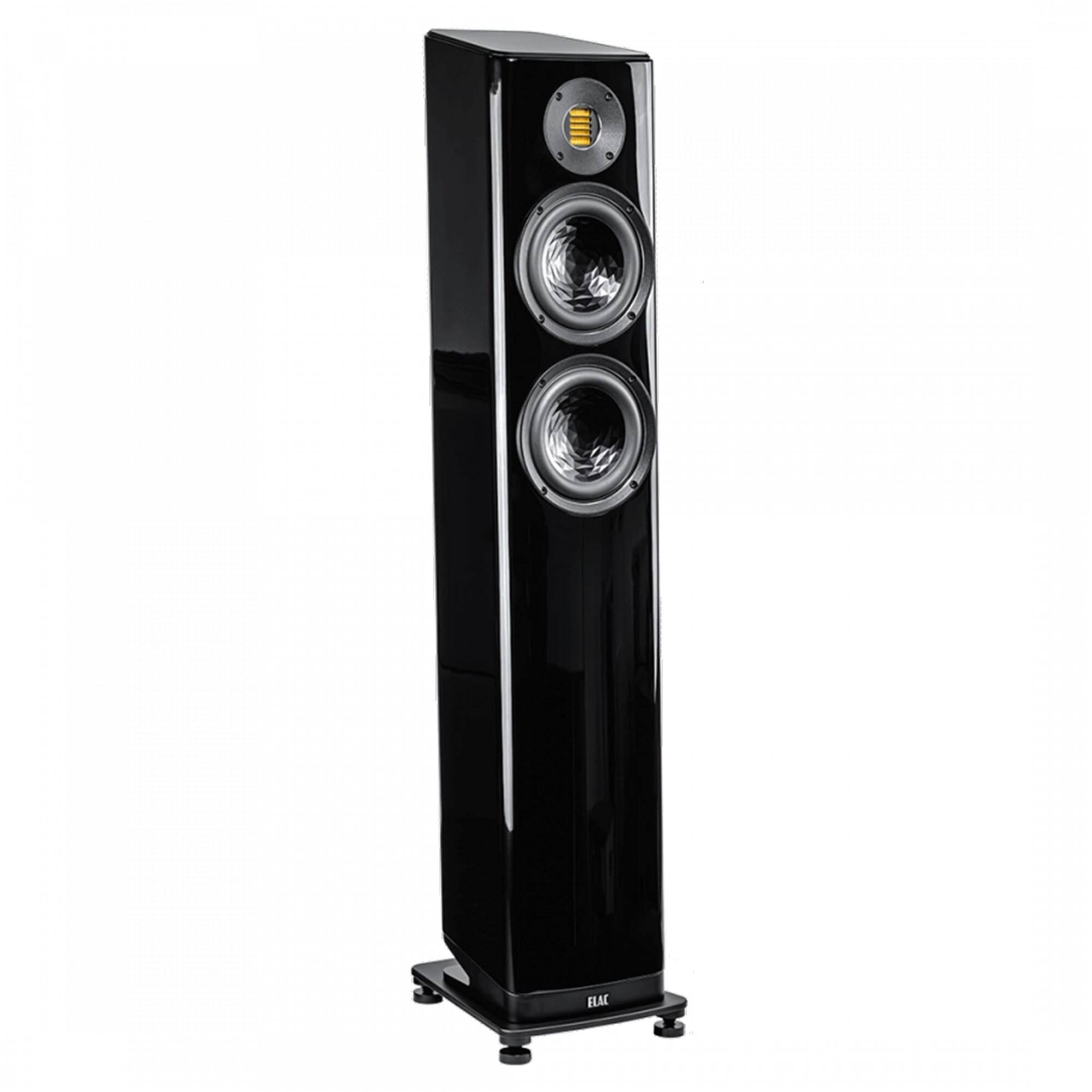 Alt View 5. ELAC - Elac VFS407.2-GB - 6" 2.5-Way Floorstanding Speaker - Gloss Black, Sold Individually - Black/Gray.