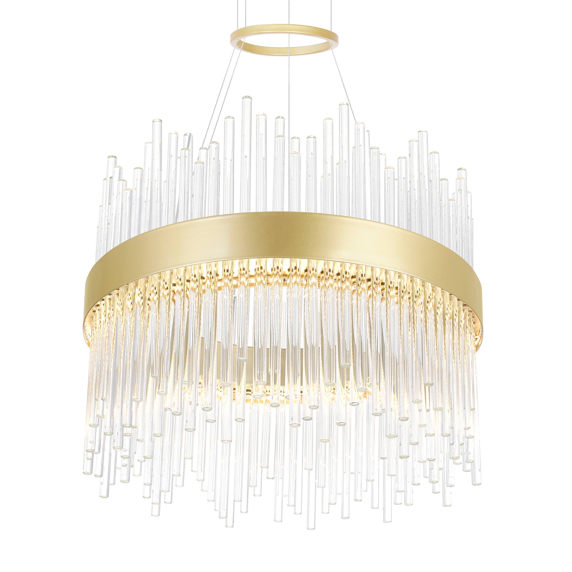 Back. CWI Lighting - Genevieve LED Chandelier With Medallion Gold Finish - Medallion Gold.