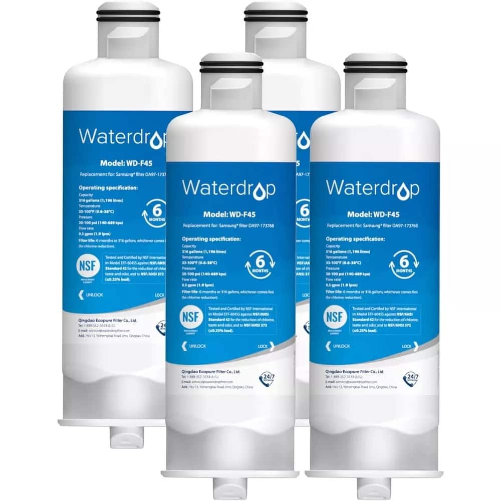 Waterdrop - WD-DA97-17376B Refrigerator Water Filter, Pack of 4 - White price history on PriceWatchPro